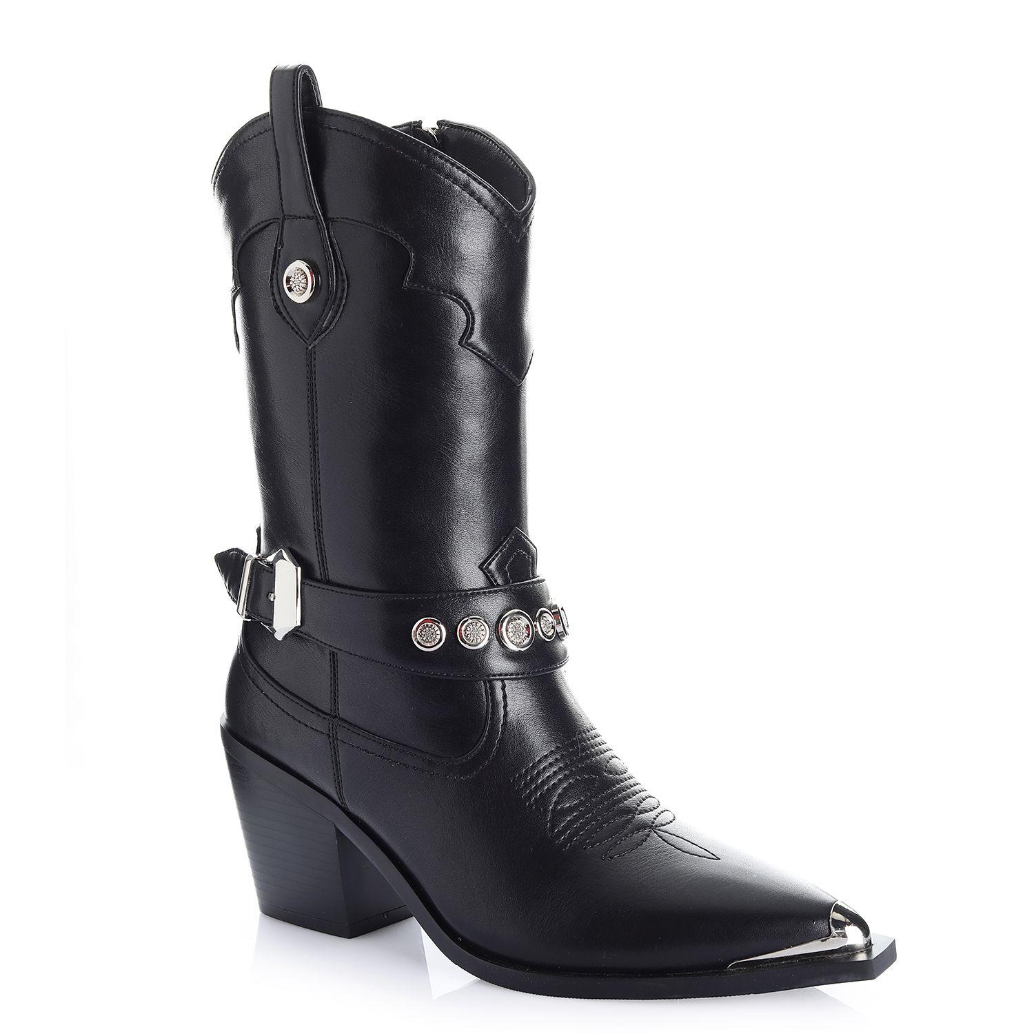 Botin Mujer Negro Via Uno 12512409-3