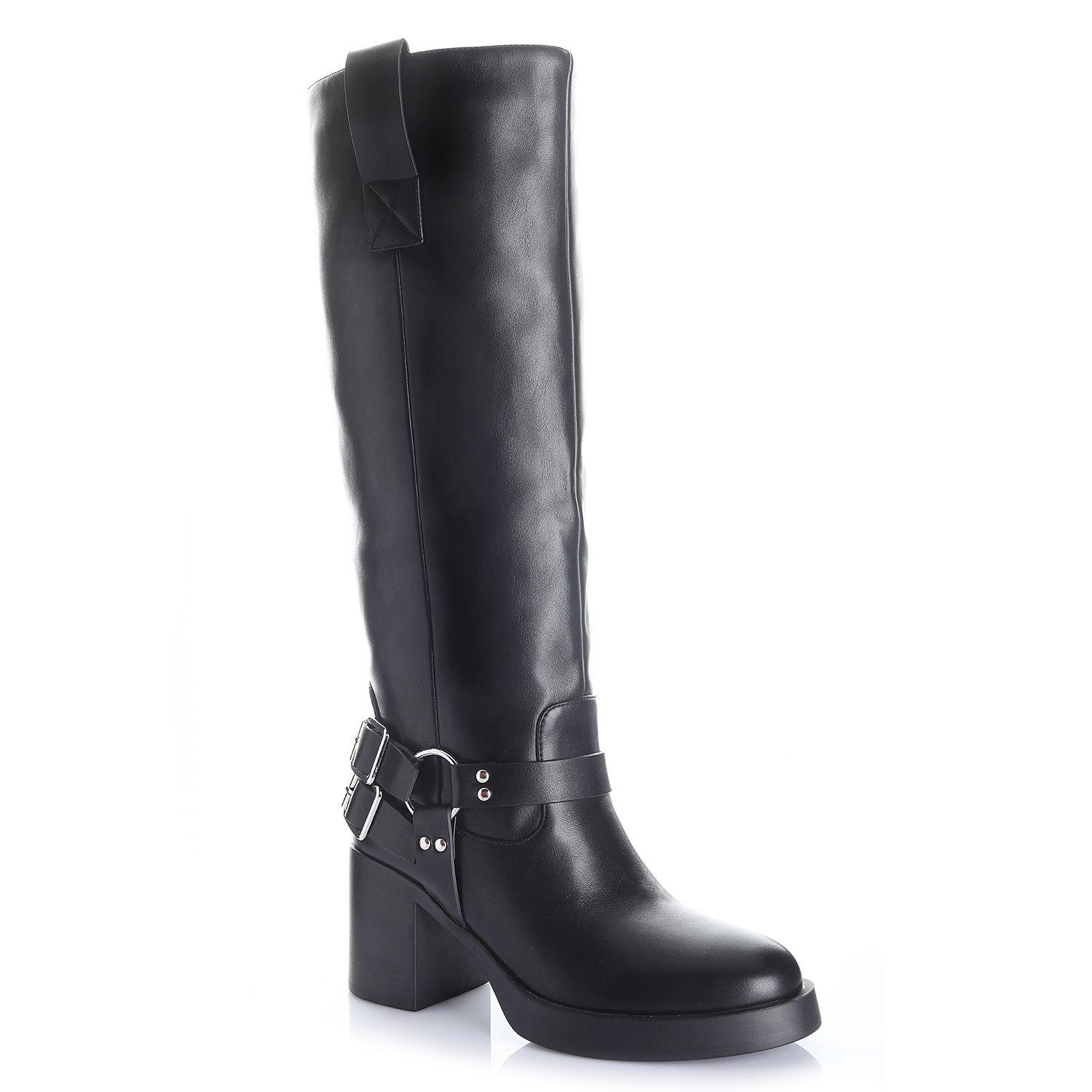 Bota Mujer Negro Via Uno 12533311-3