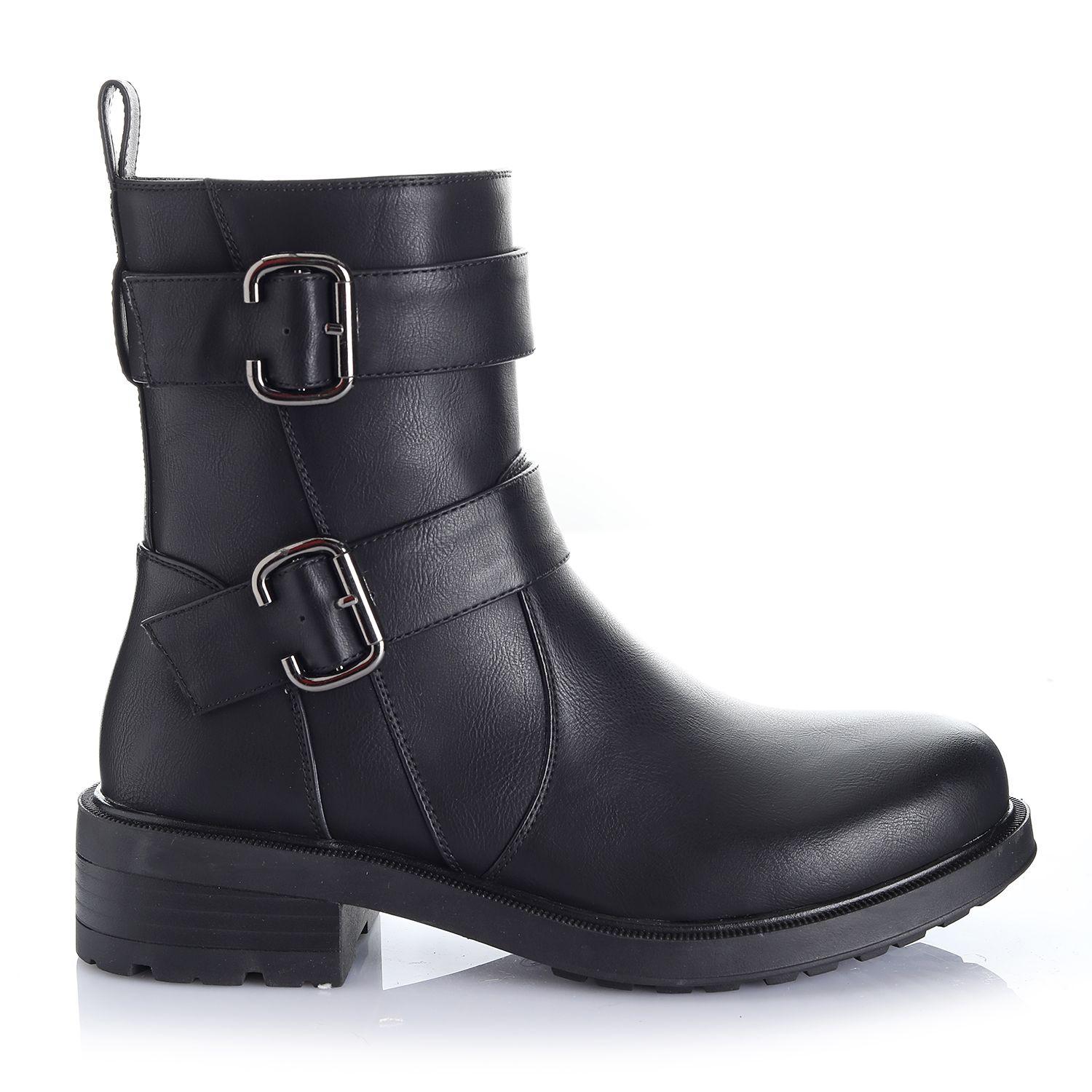 Botin Mujer Negro Via Uno 12531437-0