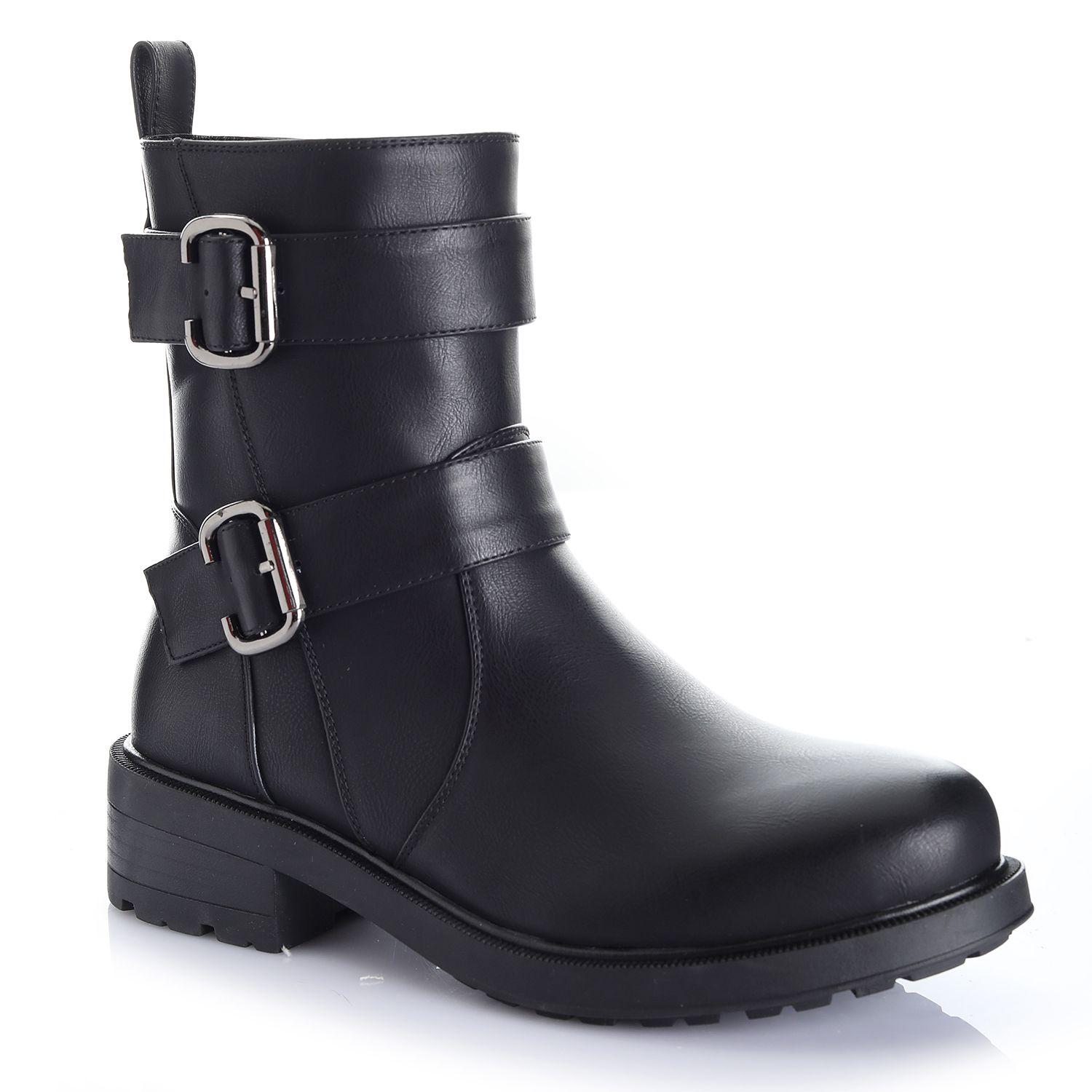 Botin Mujer Negro Via Uno 12531437-3