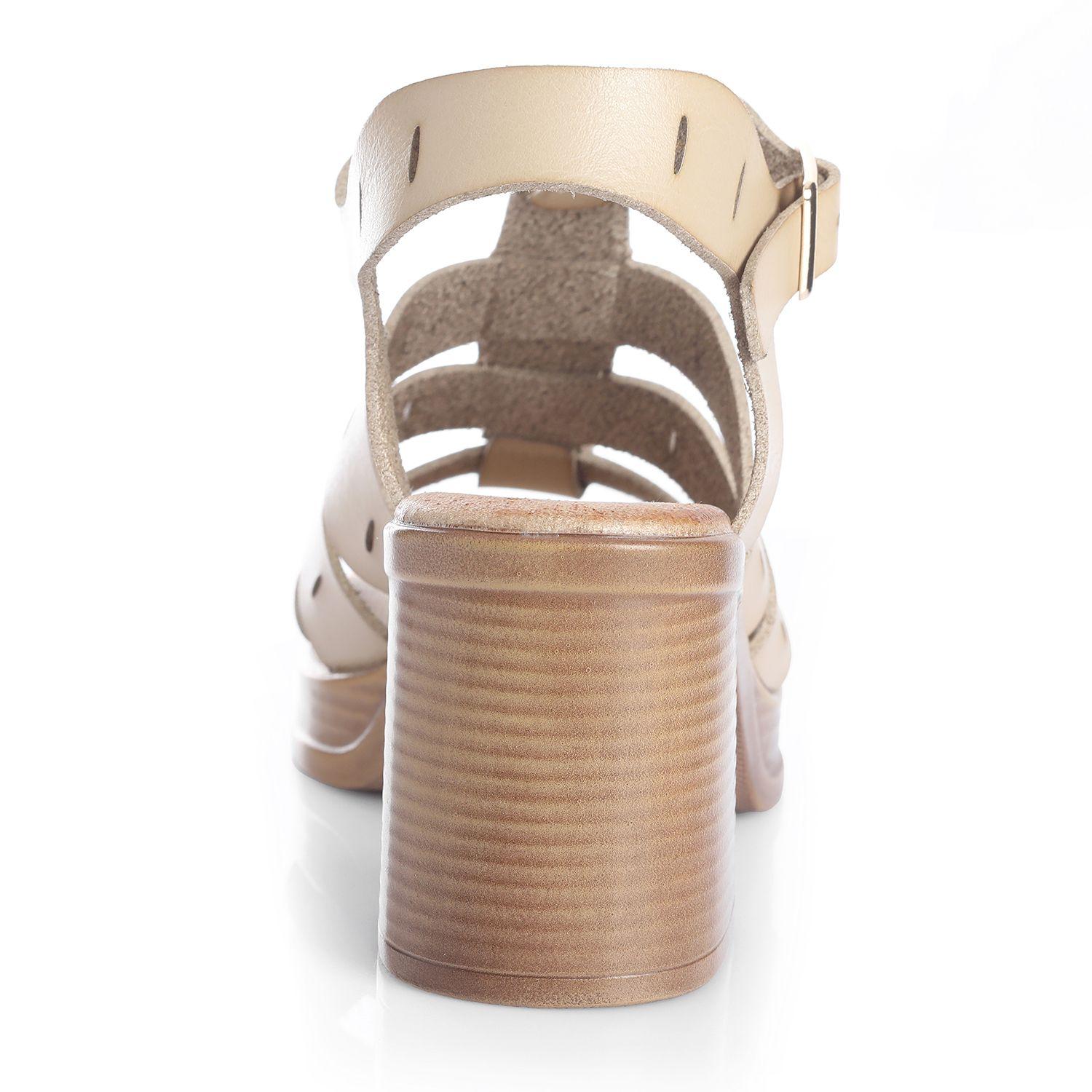 Sandalia Mujer Via Uno Beige 22633613-1