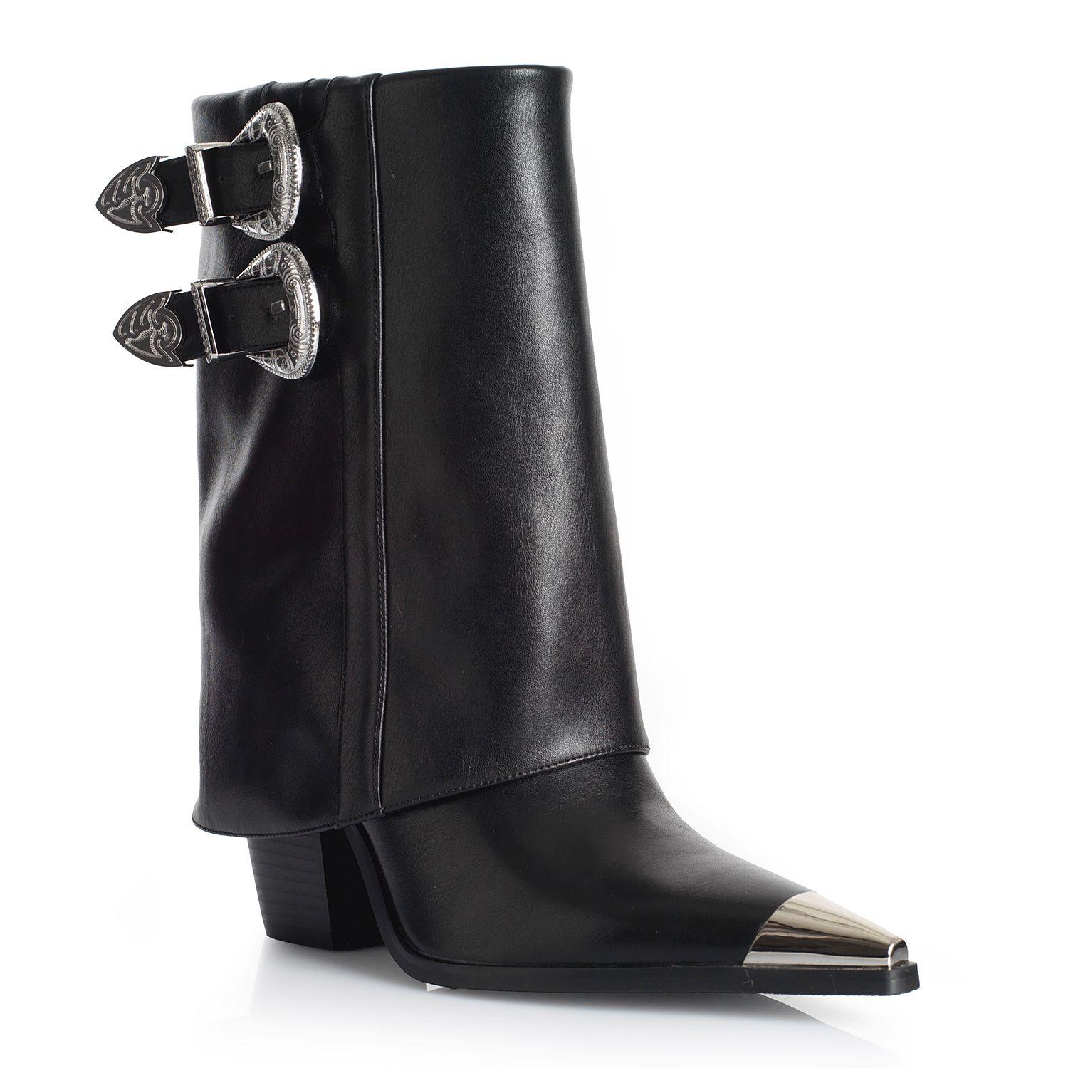 Botin Mujer Via Uno WestWinter Ember Negro-3