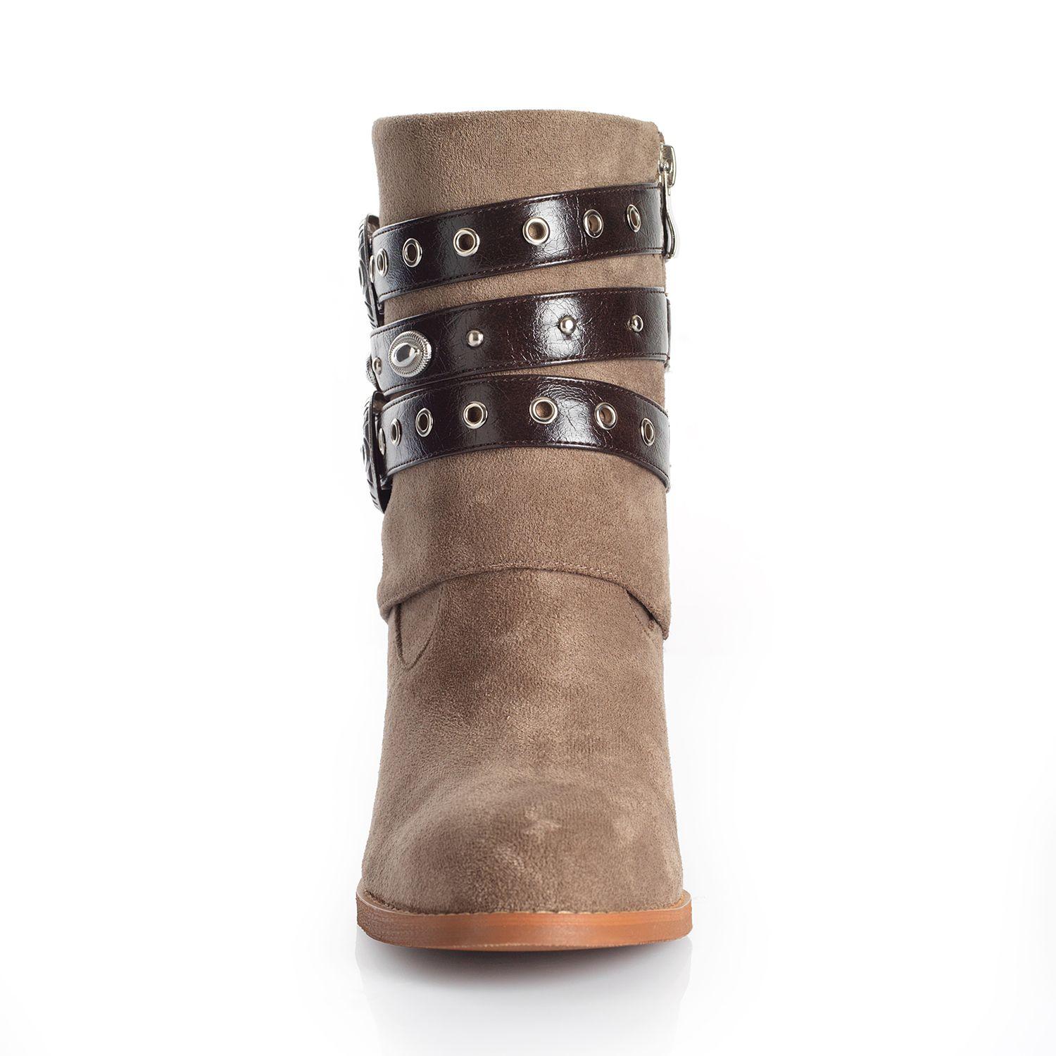 Botin Mujer Via Uno WestWinter Rebel Taupe-2