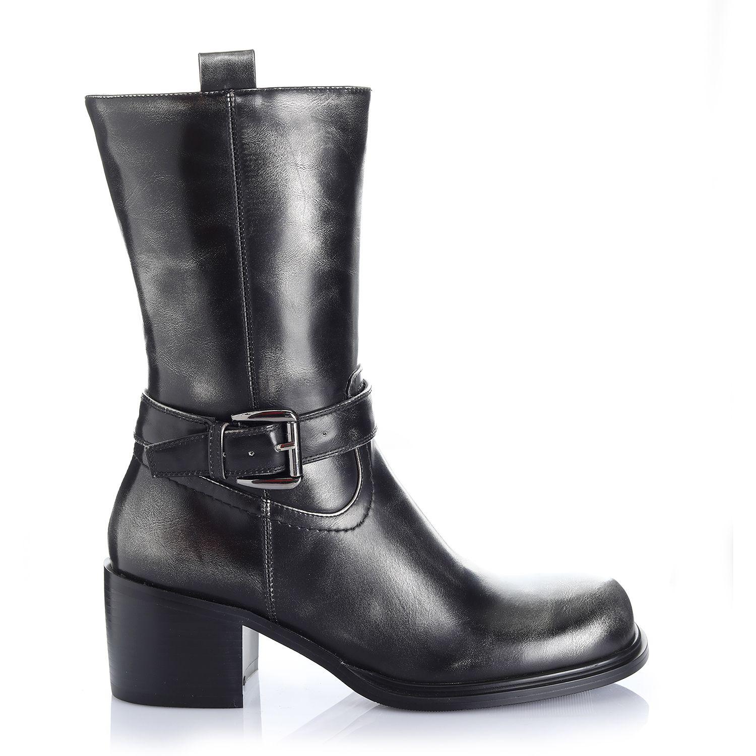 Botin Mujer Negro Via Uno 12532411-0