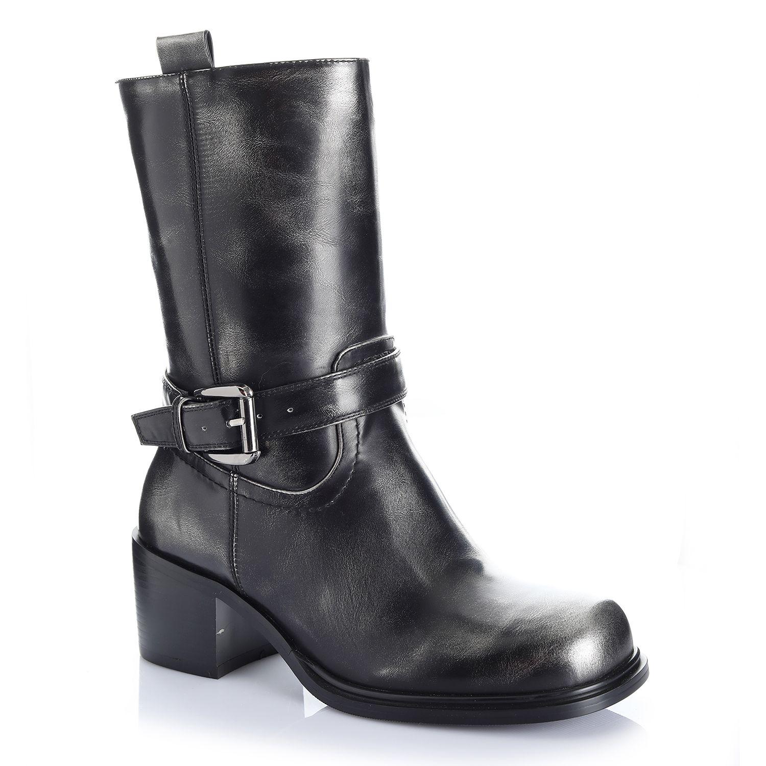 Botin Mujer Negro Via Uno 12532411-3