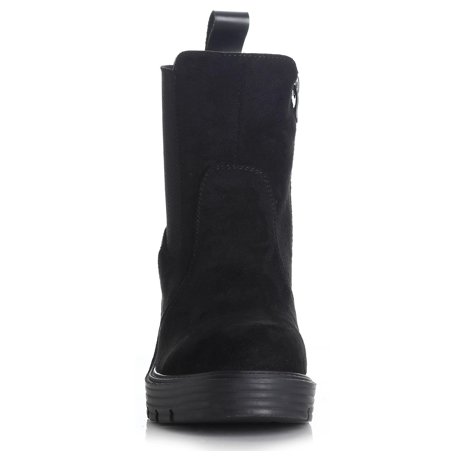 Botin Mujer Negro Via Uno 12532417-2