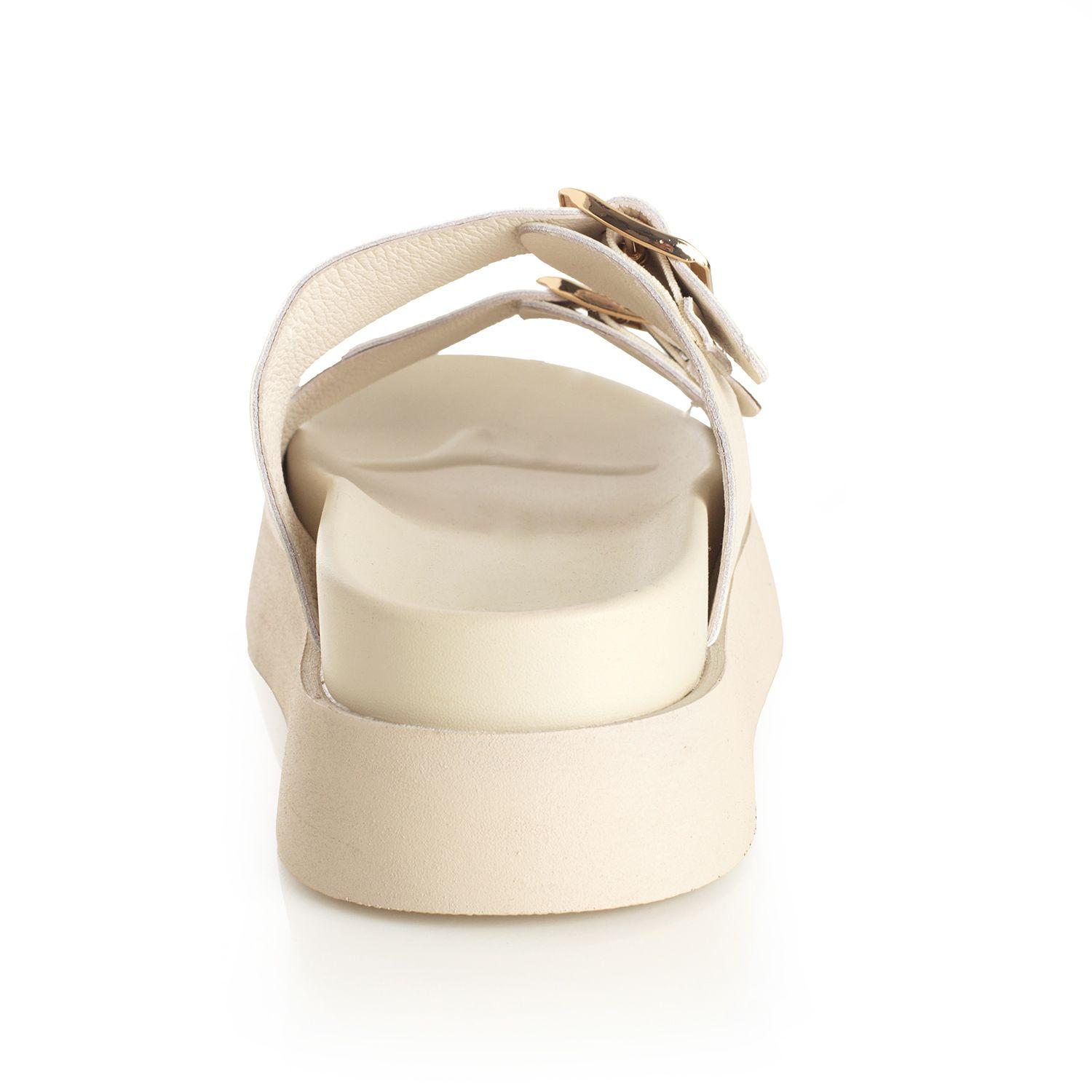 Sandalia Mujer Via Uno Crema 22641618-1