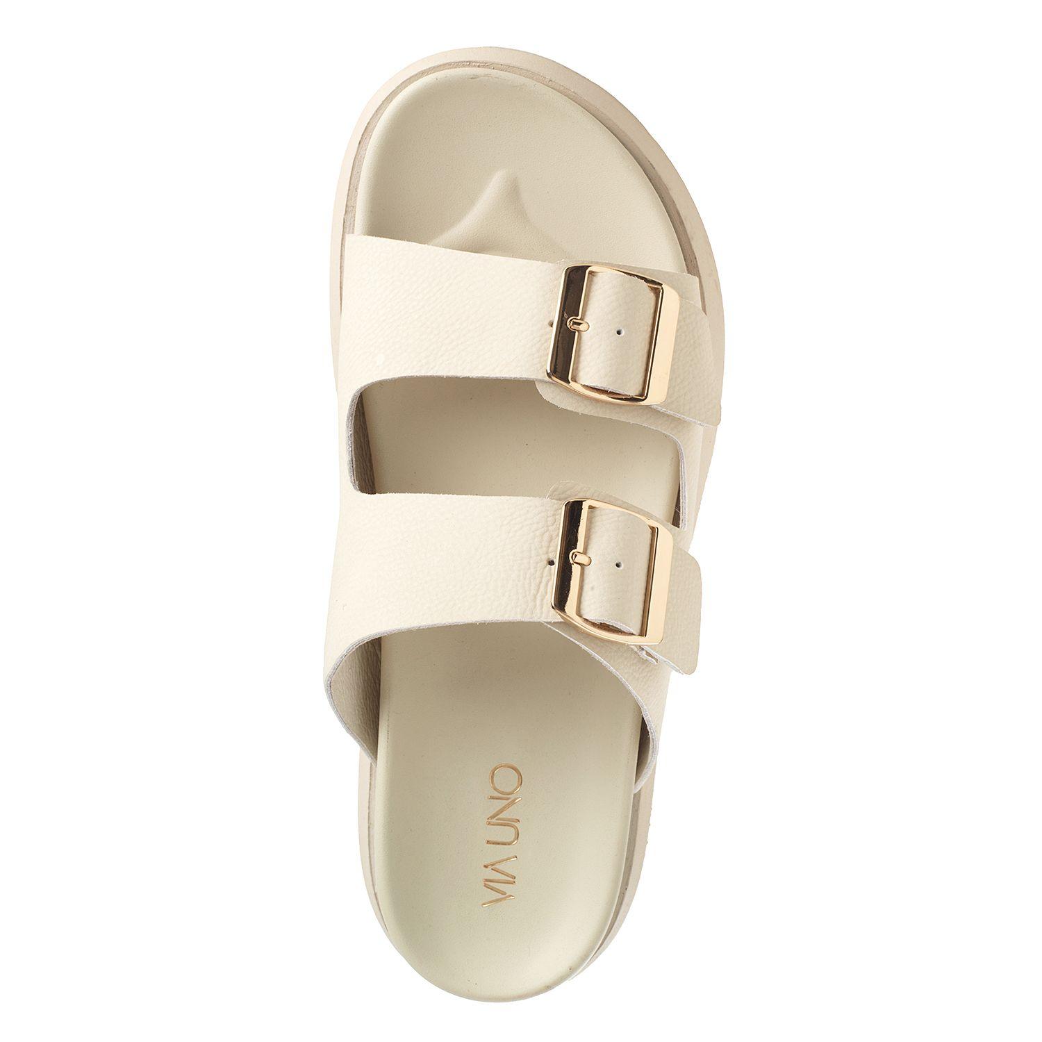 Sandalia Mujer Via Uno Crema 22641618-2