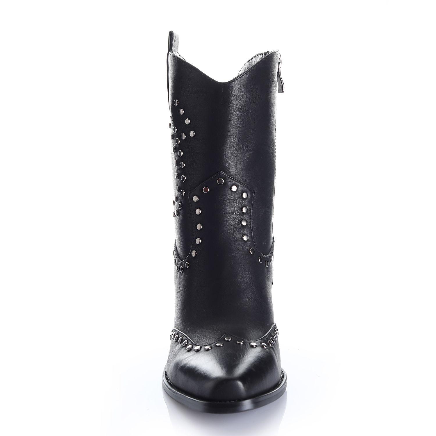 Botin Mujer Negro Via Uno 12512408-2