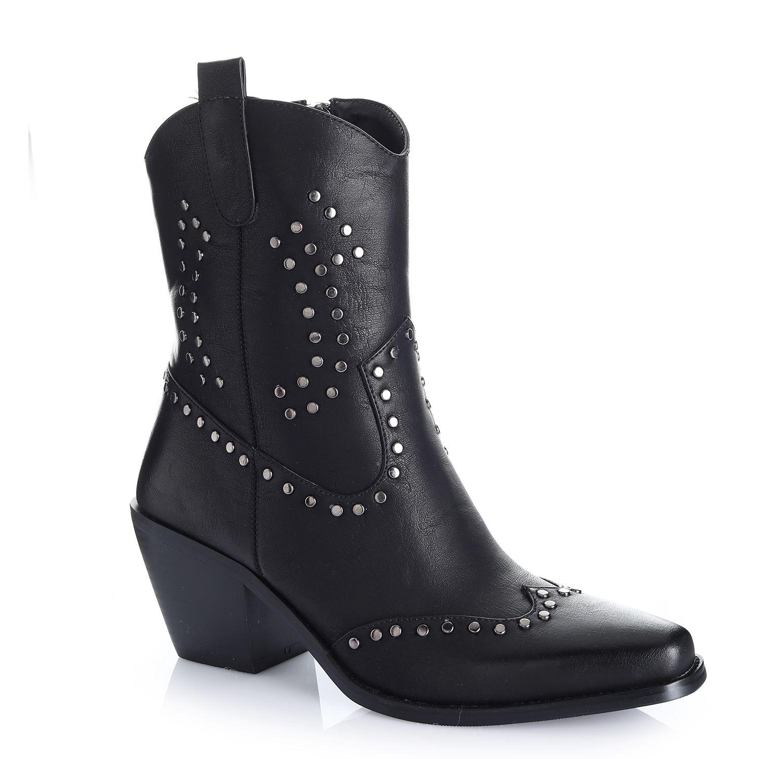 Botin Mujer Negro Via Uno 12512408-3