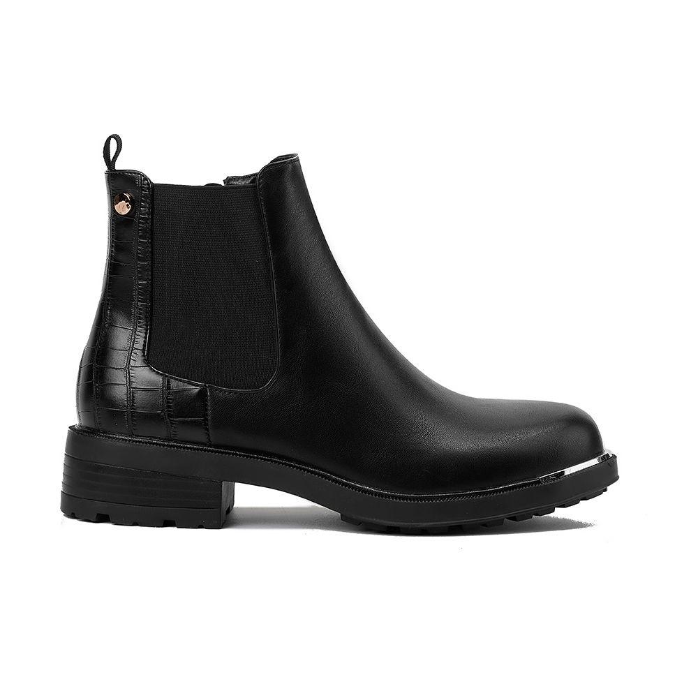 Botin Mujer Negro Via Uno 12531419-0