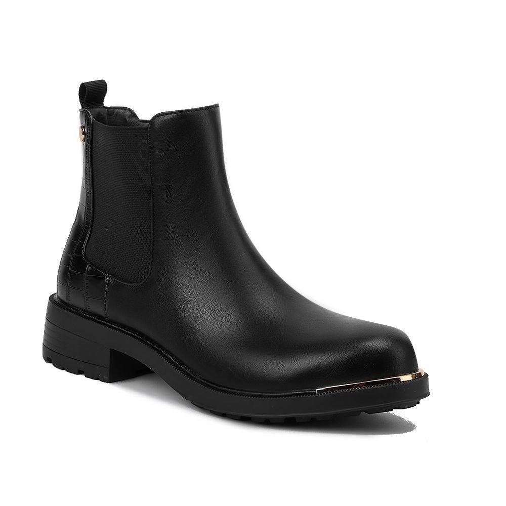 Botin Mujer Negro Via Uno 12531419-3