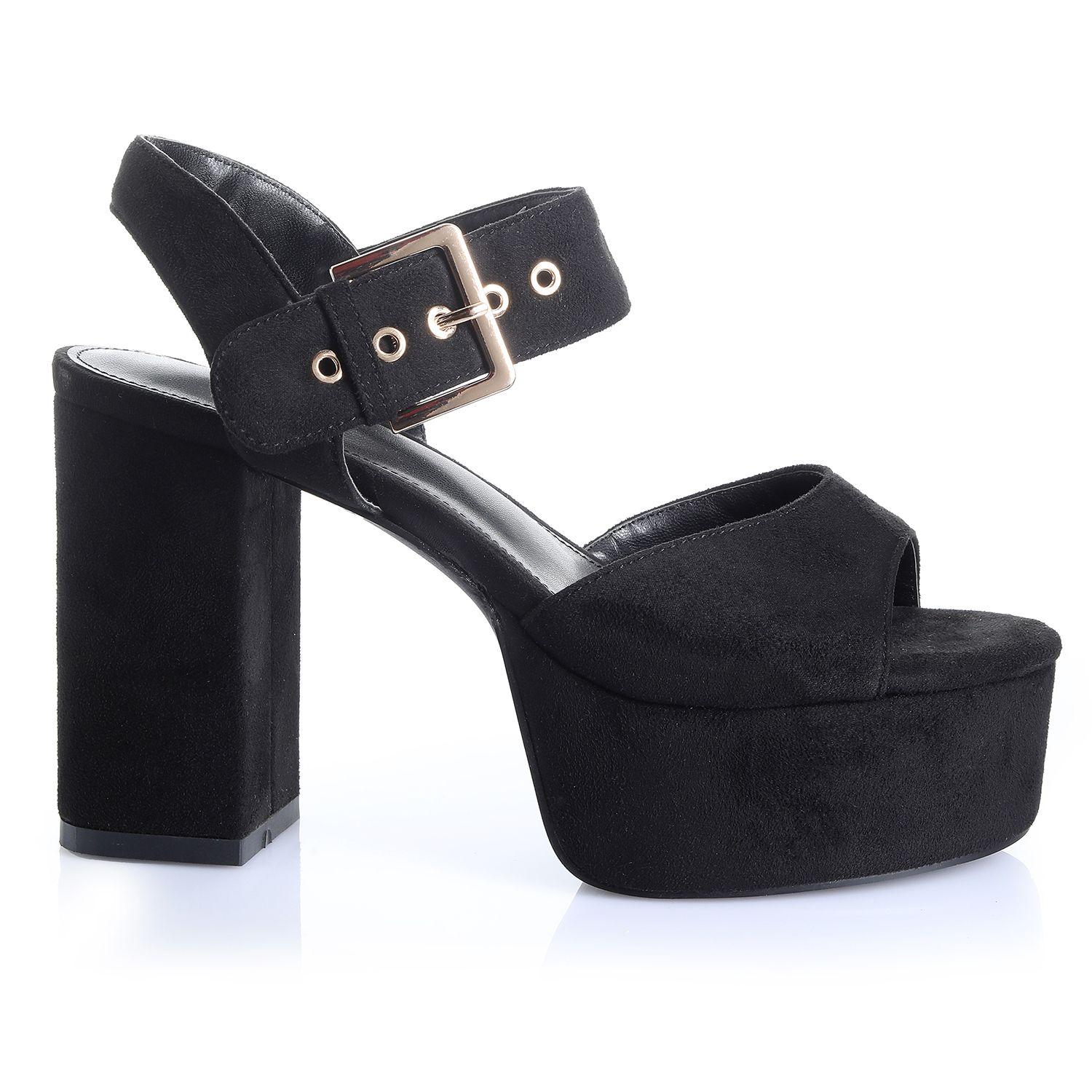 Sandalia Mujer Negro Via Uno 22533609-0