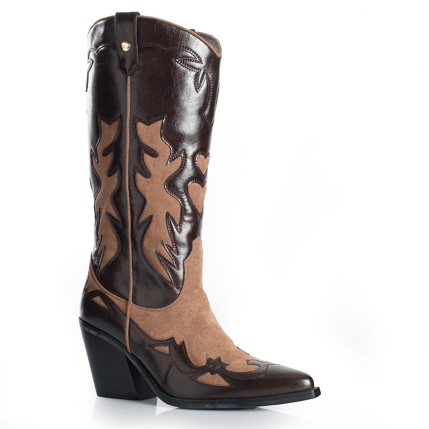 Bota Mujer Via Uno WestWinter Glacier Marron/Taupe-3