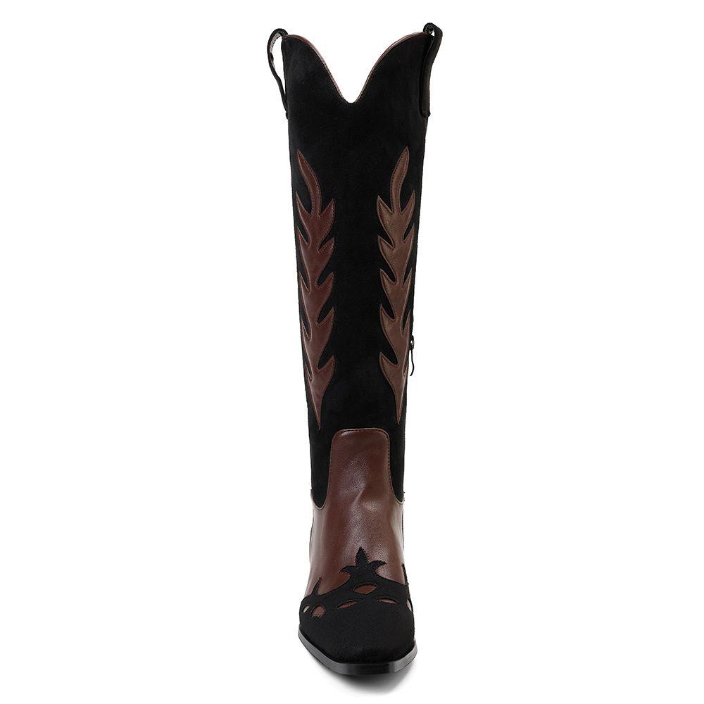 Bota Mujer Negro Via Uno 12531313-2