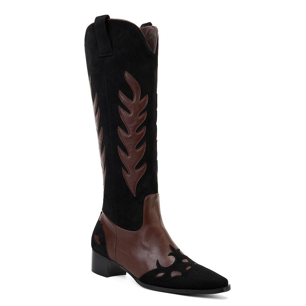 Bota Mujer Negro Via Uno 12531313-3