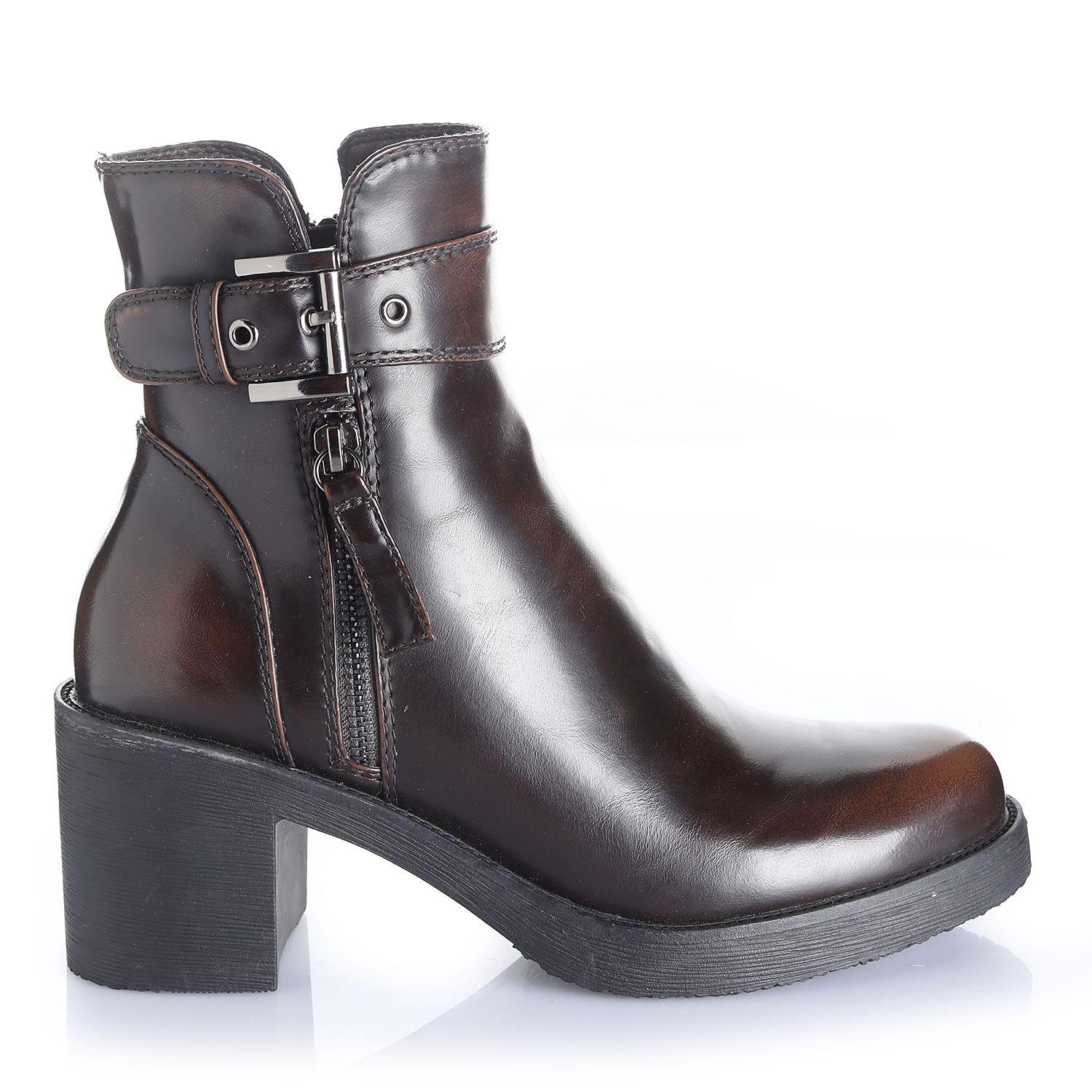 Botin Mujer Marron Via Uno 12532408-0