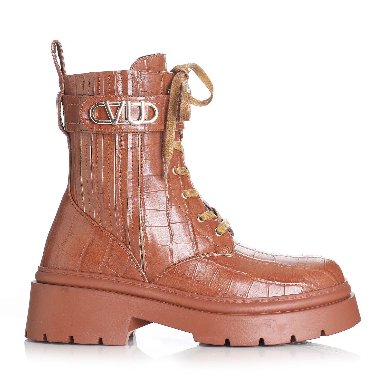 Botin Mujer Camel Via Uno 12431432-0