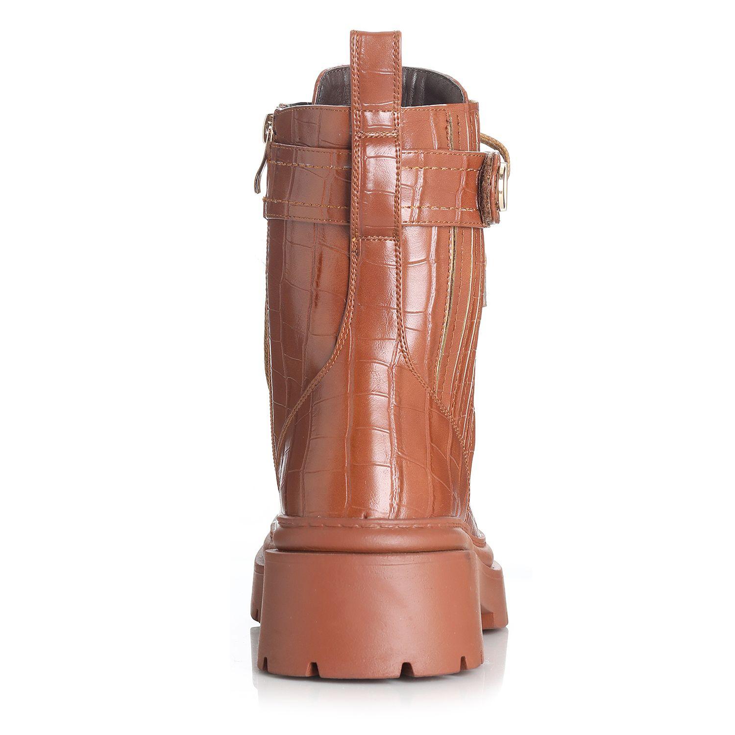 Botin Mujer Camel Via Uno 12431432-1