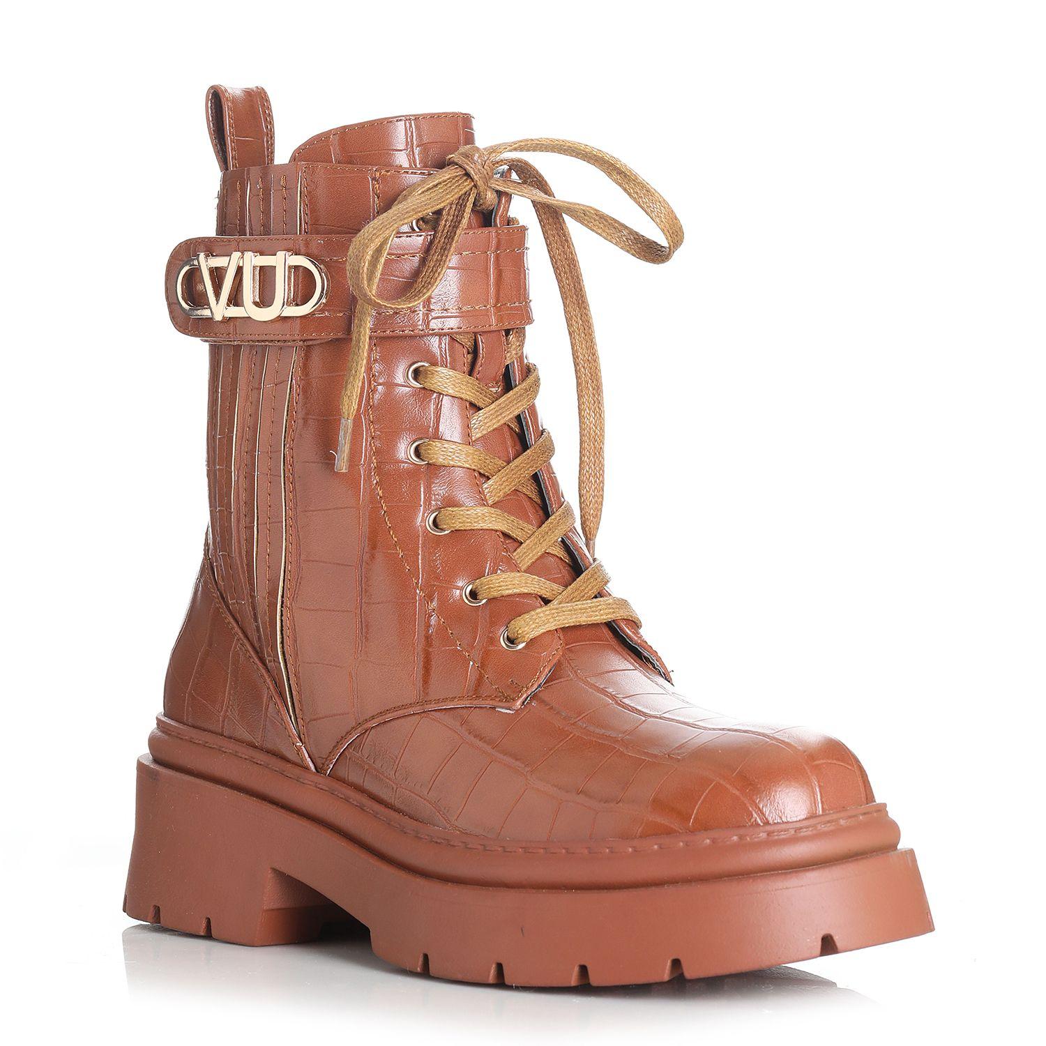 Botin Mujer Camel Via Uno 12431432-3