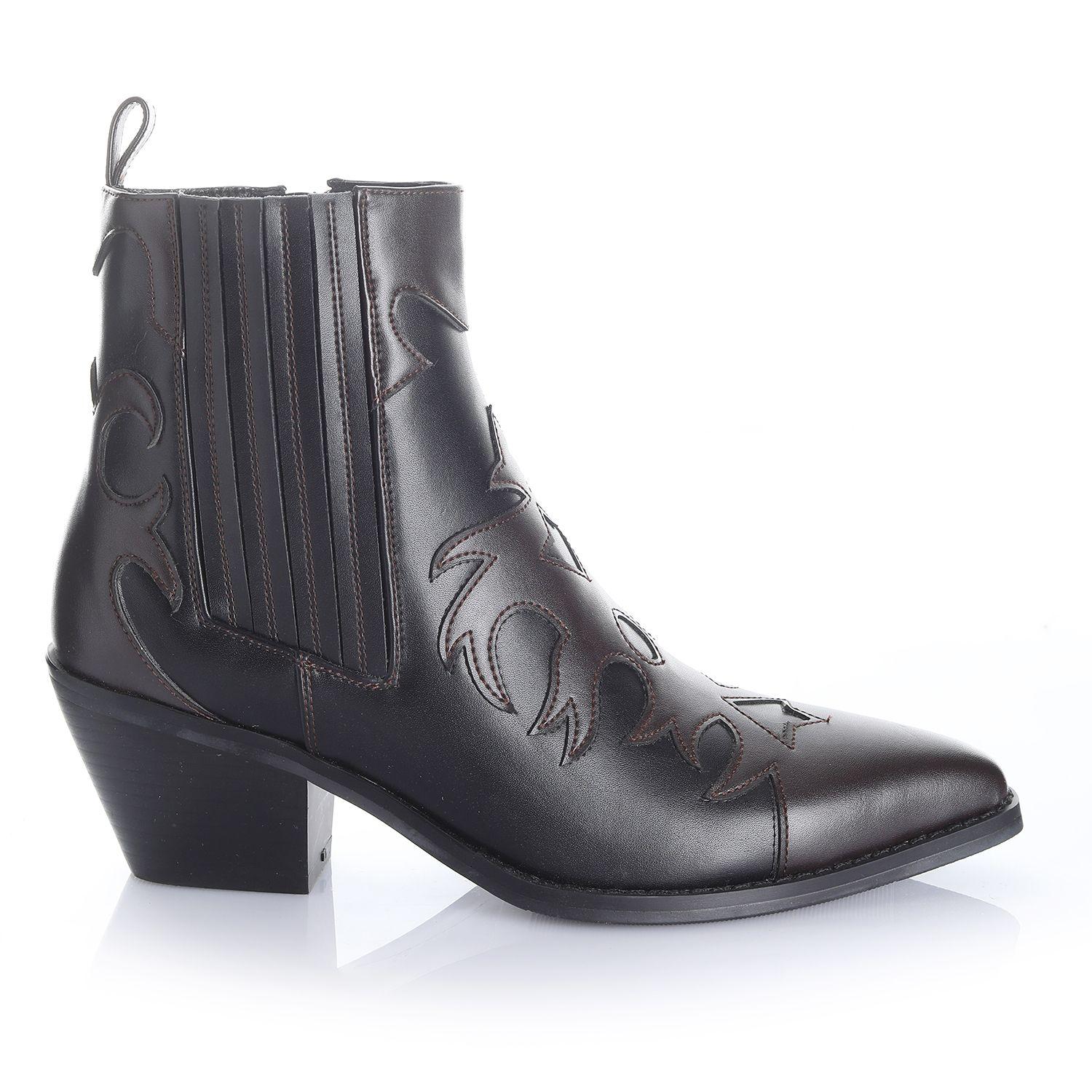 Botin Mujer Negro Via Uno 12512403-0