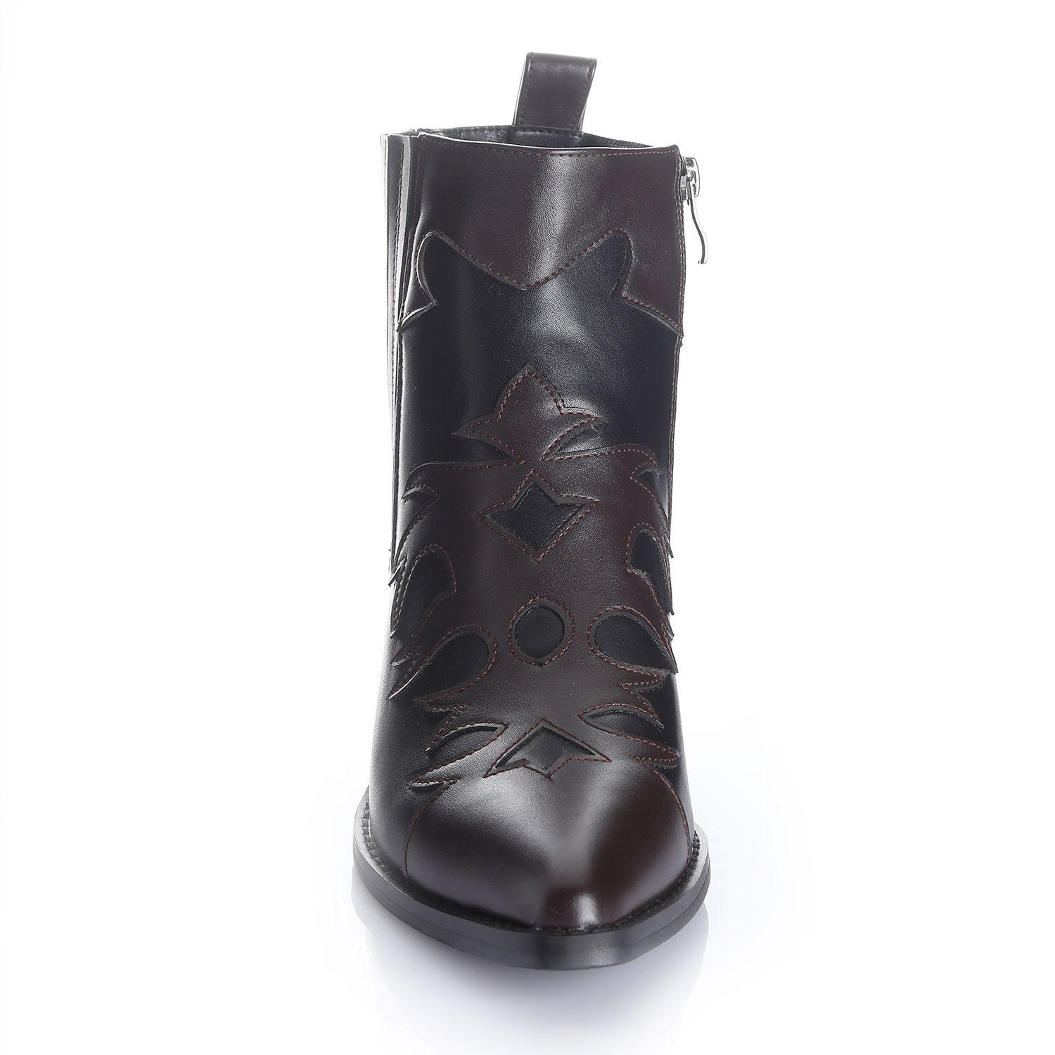 Botin Mujer Negro Via Uno 12512403-2