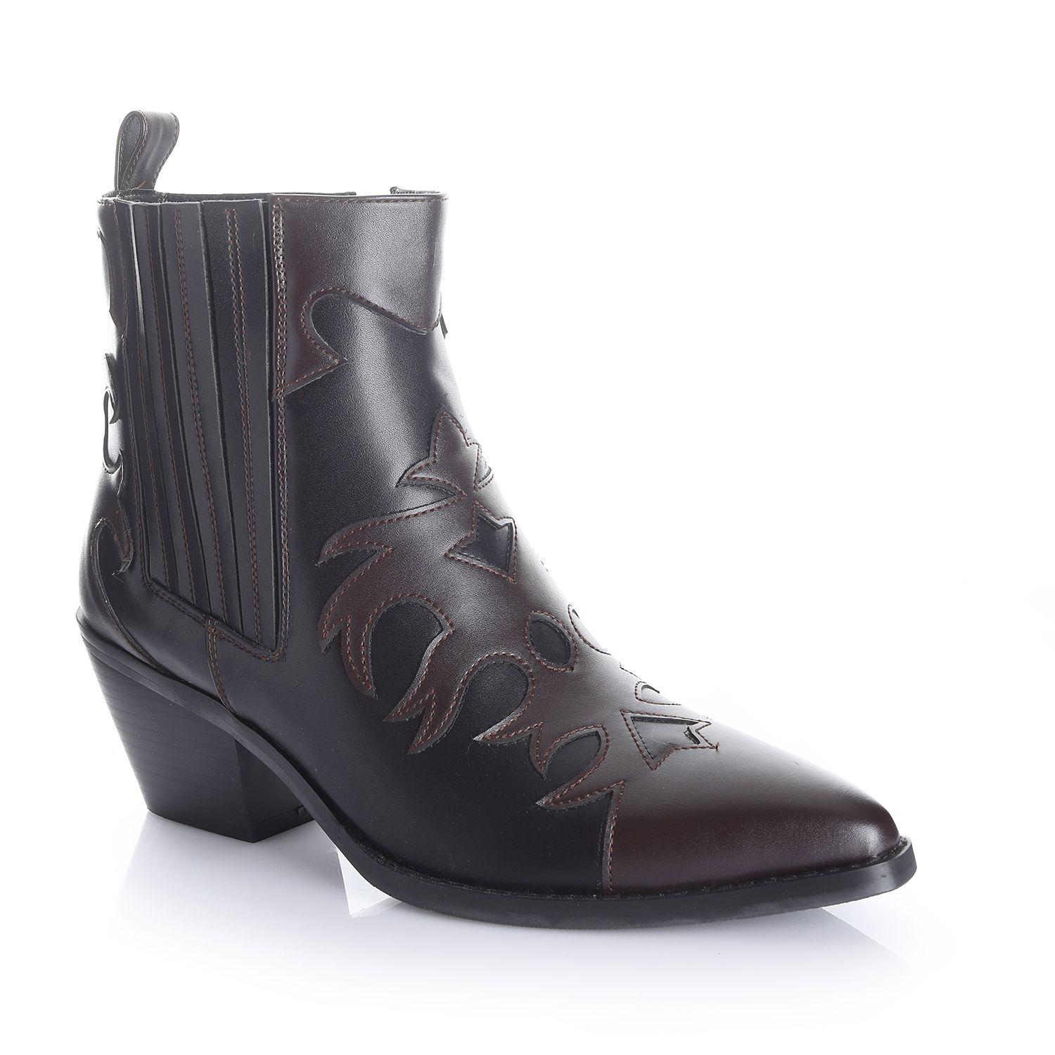 Botin Mujer Negro Via Uno 12512403-3