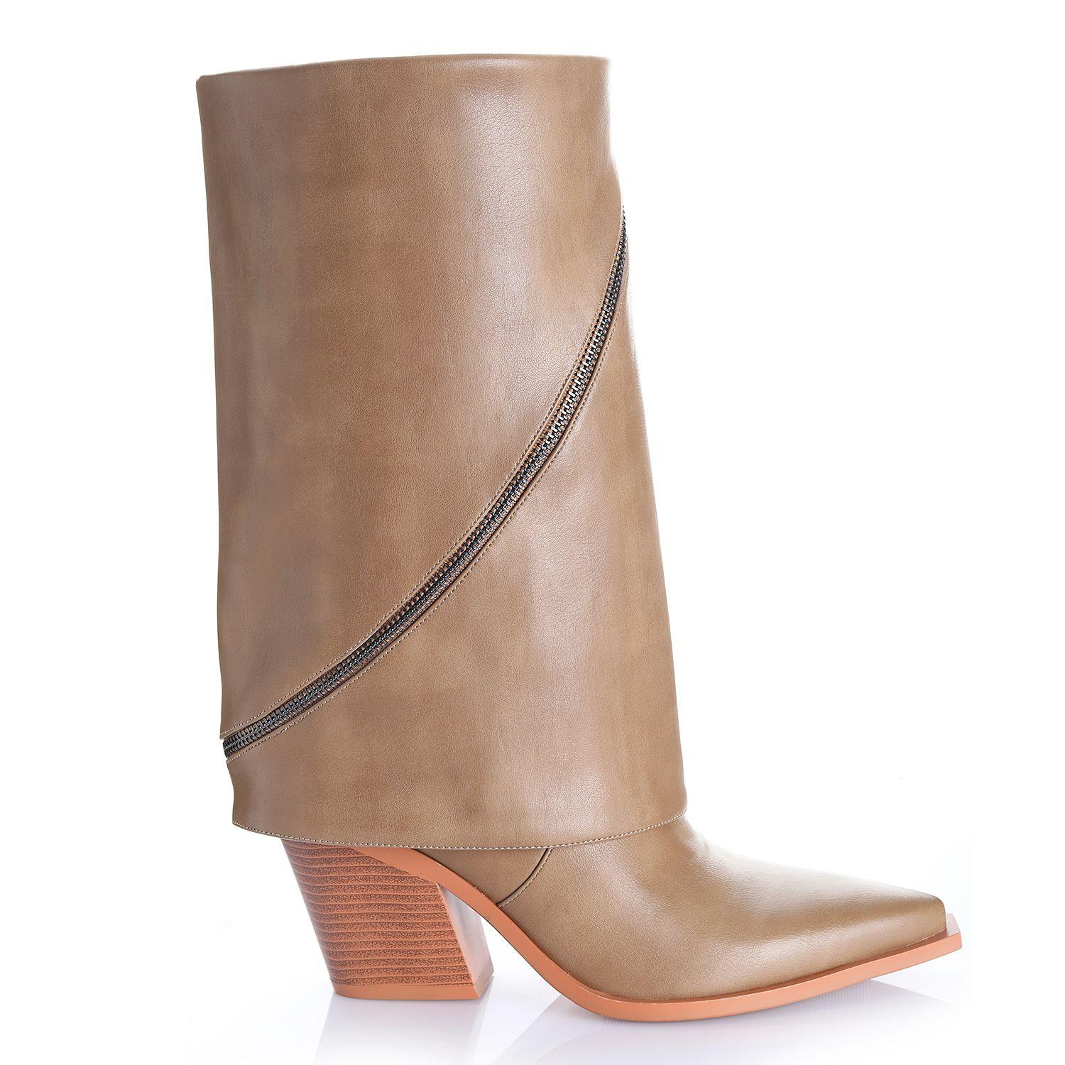 Bota Mujer Via Uno WestWinter Haze Beige-0