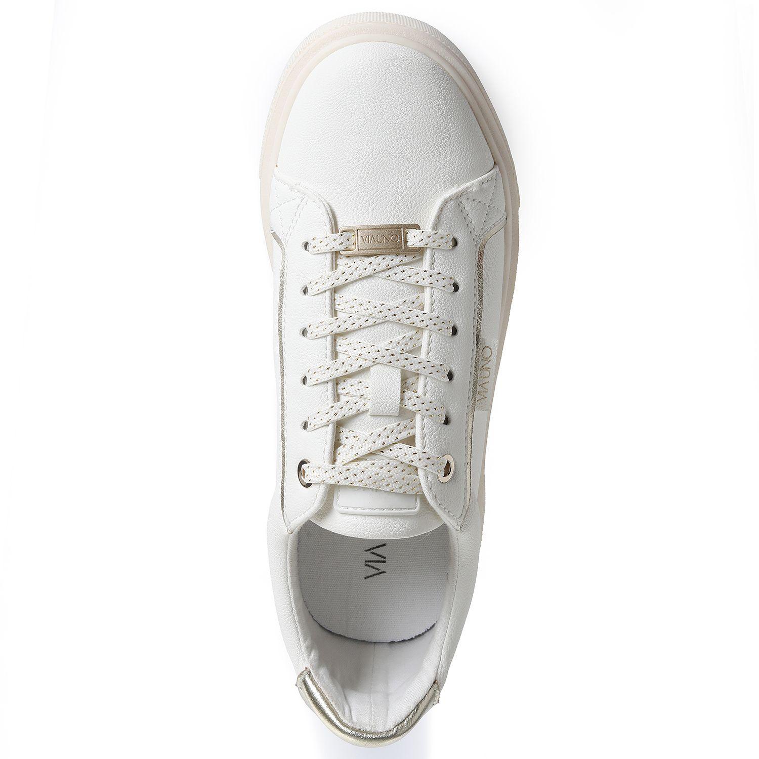 Zapatilla Mujer Via Uno Crema/Dorado 22641704-2