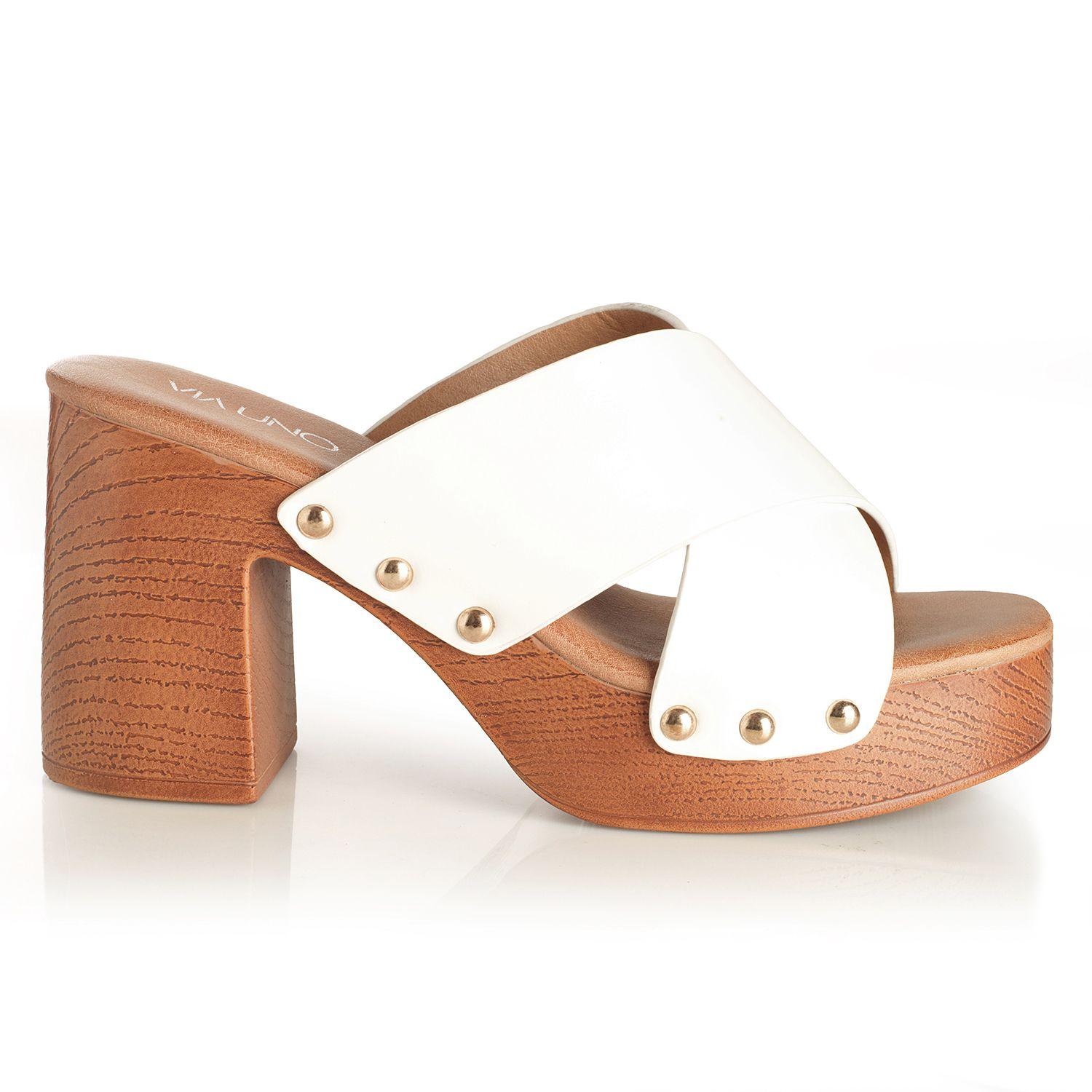Sandalia Mujer Via Uno Blanco 22633619-0