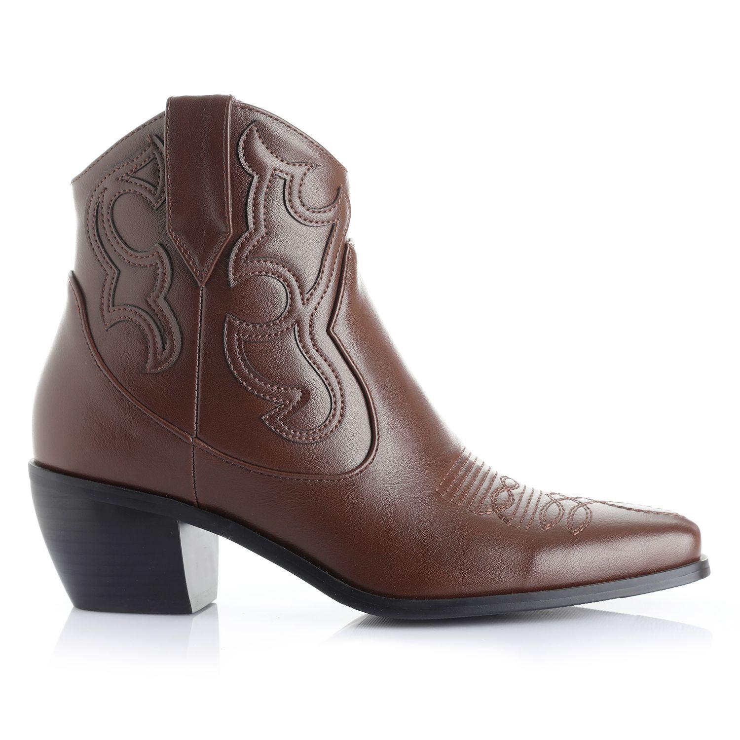 Botin Mujer Marron Via Uno 12411403-0