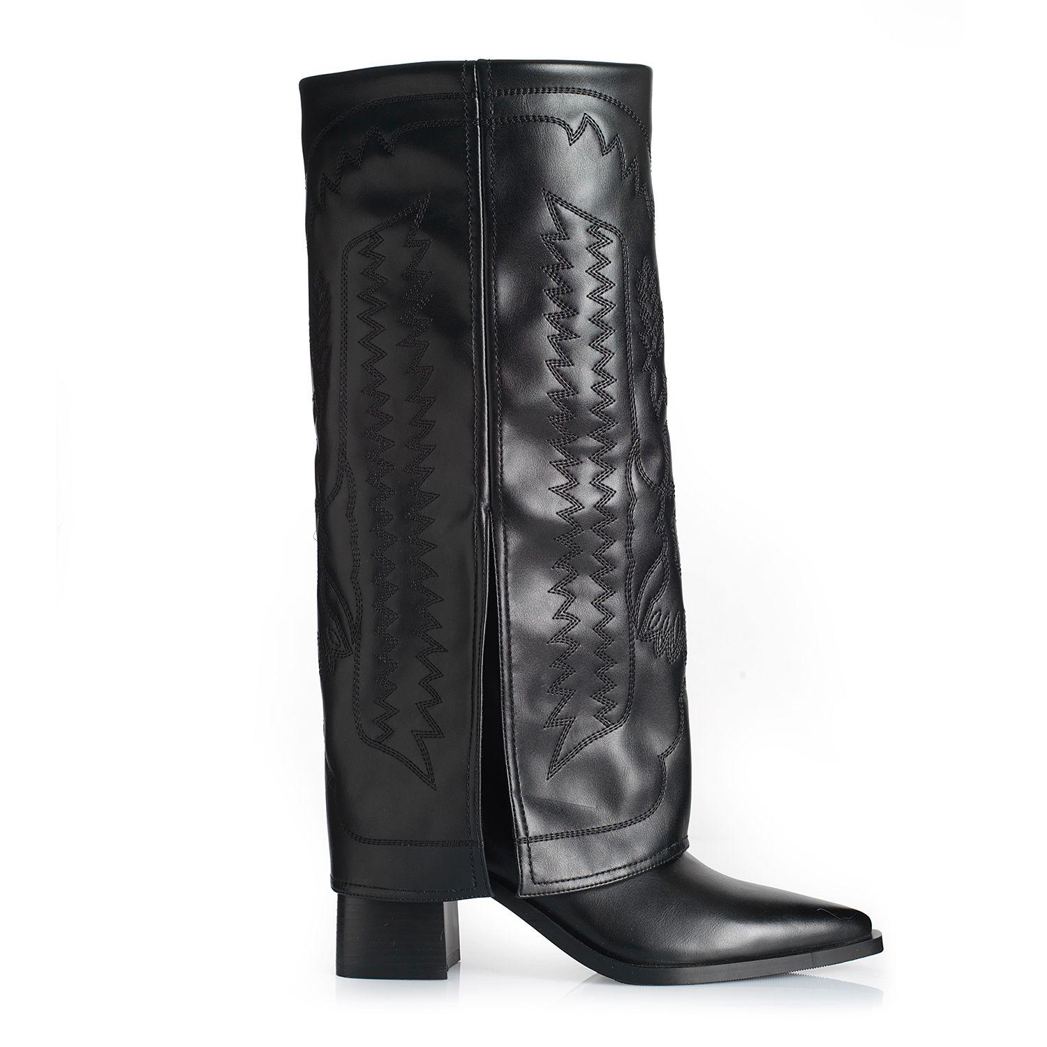 Bota Mujer Via Uno WestWinter Gold Negro-0