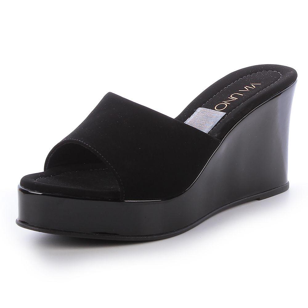 Sandalia Mujer Negro Via Uno 22543605-3