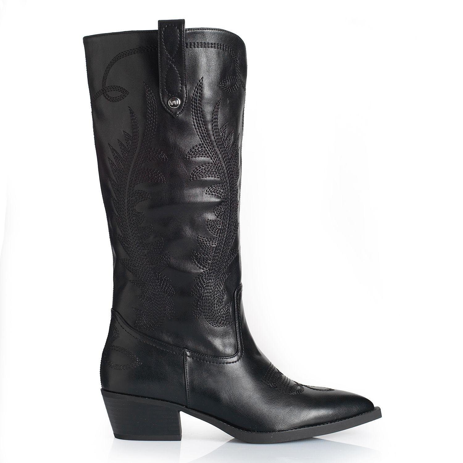 Bota Mujer Via Uno WestWinter Frost Negro-0