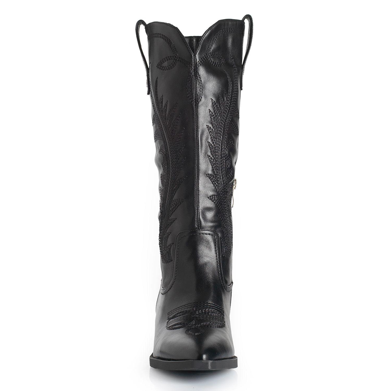 Bota Mujer Via Uno WestWinter Frost Negro-2