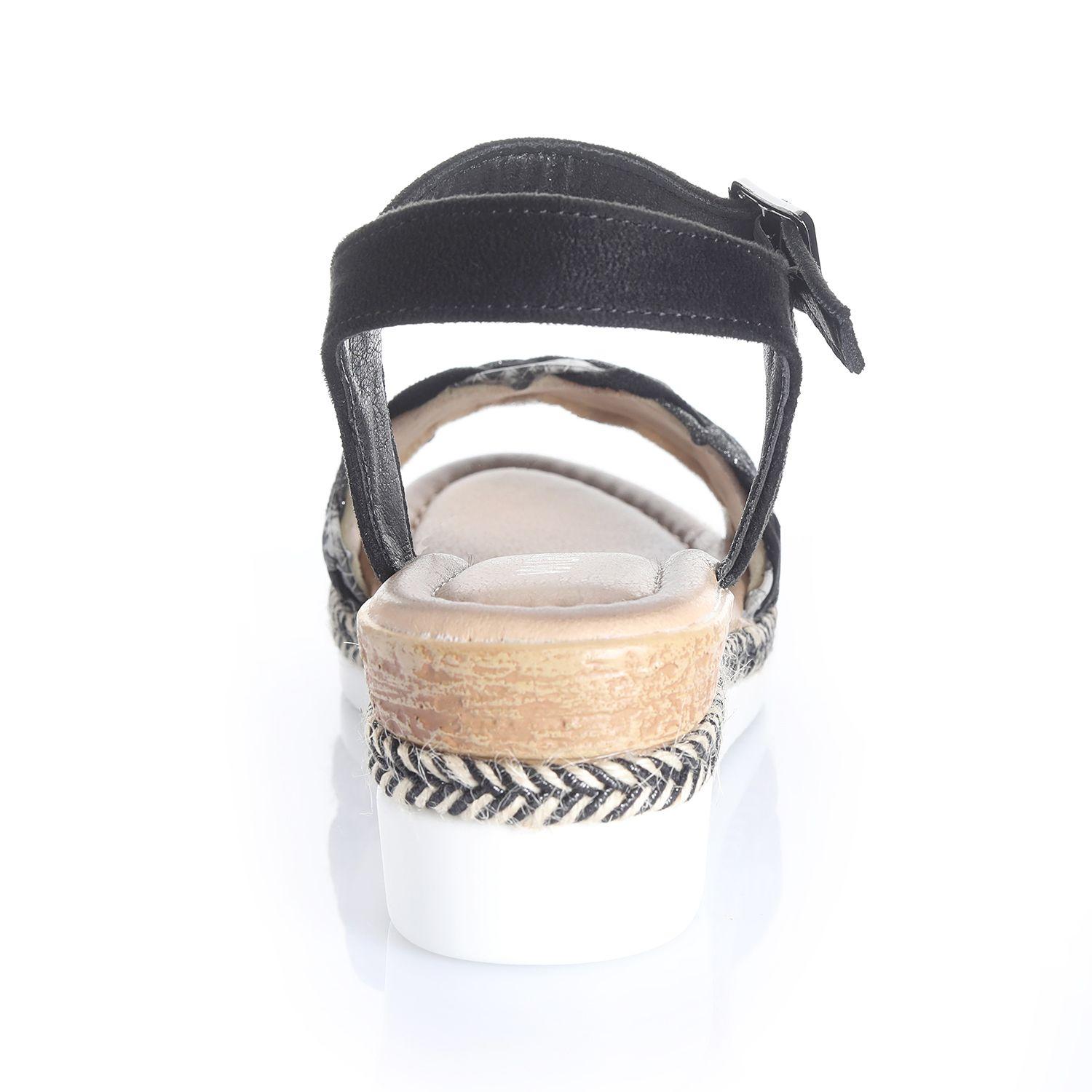 Sandalia Mujer Via Uno Negro 22642613-1