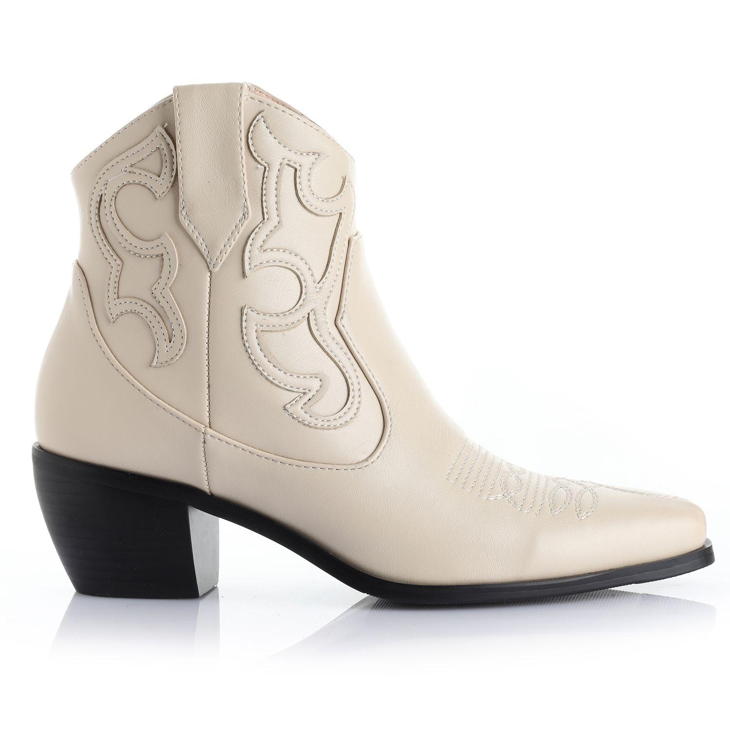 Botin Mujer Crema Via Uno 12411403-0