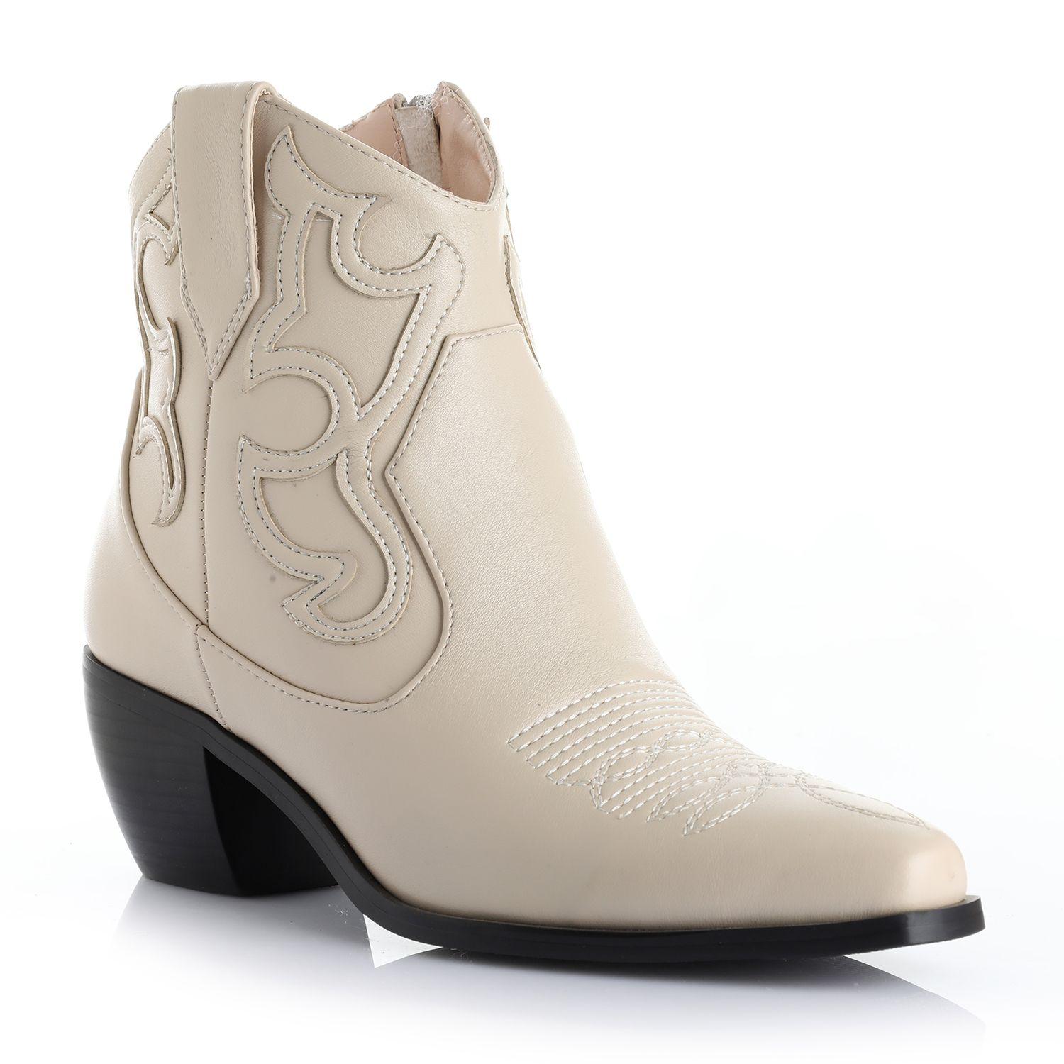 Botin Mujer Crema Via Uno 12411403-3