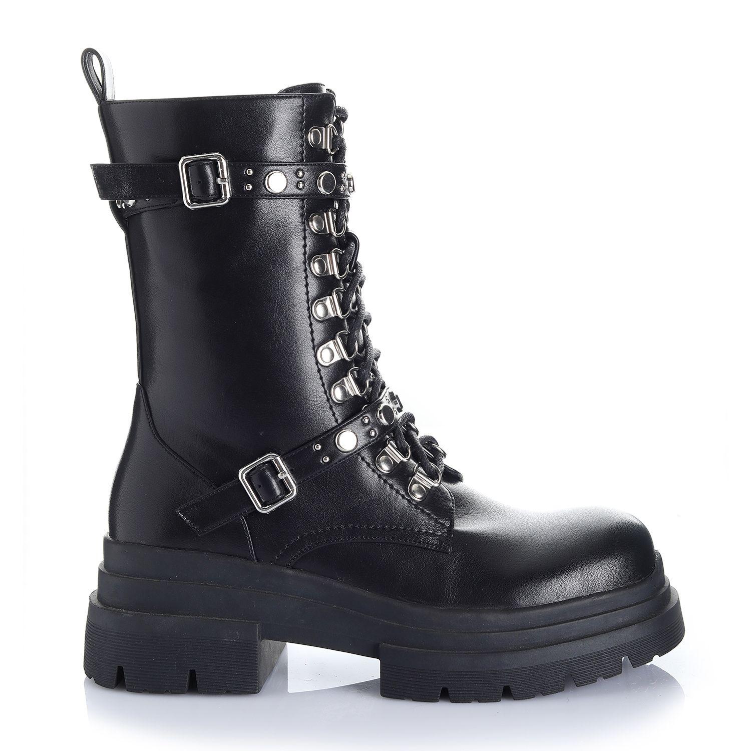Botin Mujer Negro Via Uno 12531448-0