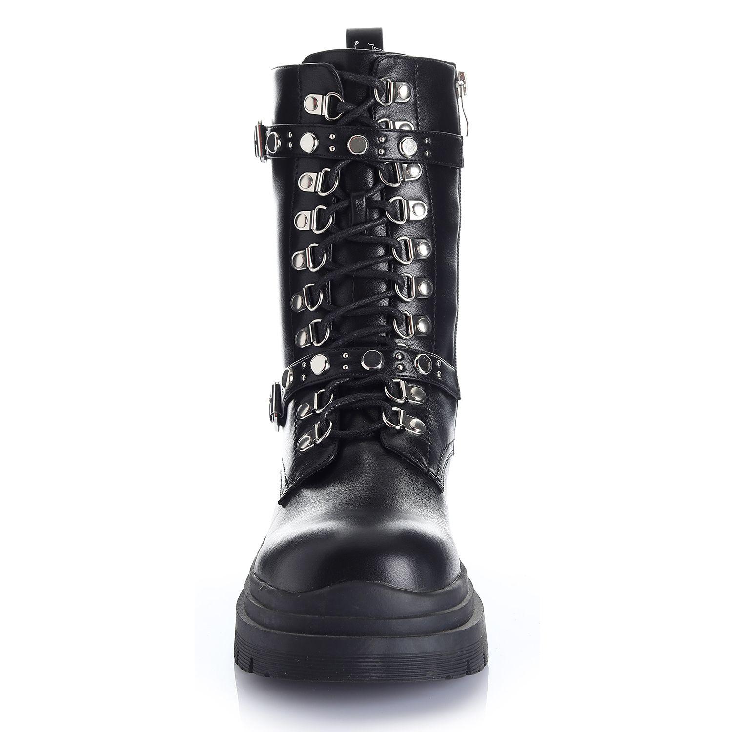 Botin Mujer Negro Via Uno 12531448-2
