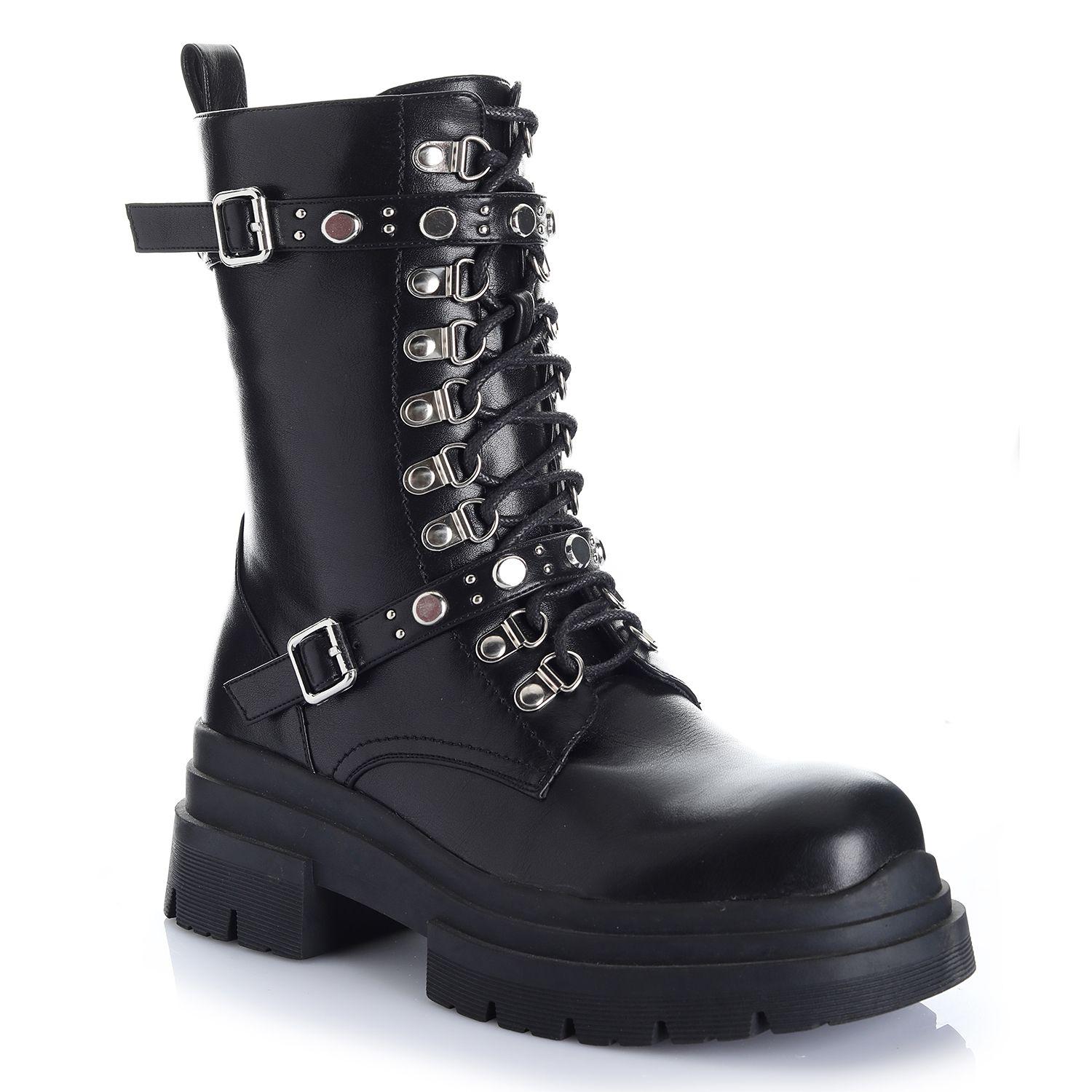 Botin Mujer Negro Via Uno 12531448-3