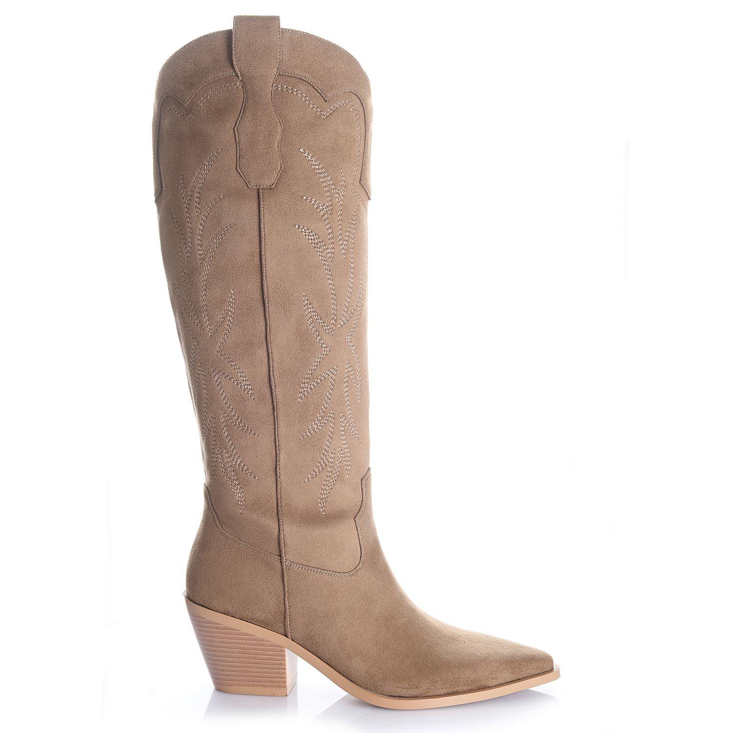 Bota Mujer Beige Via Uno 12512315-0