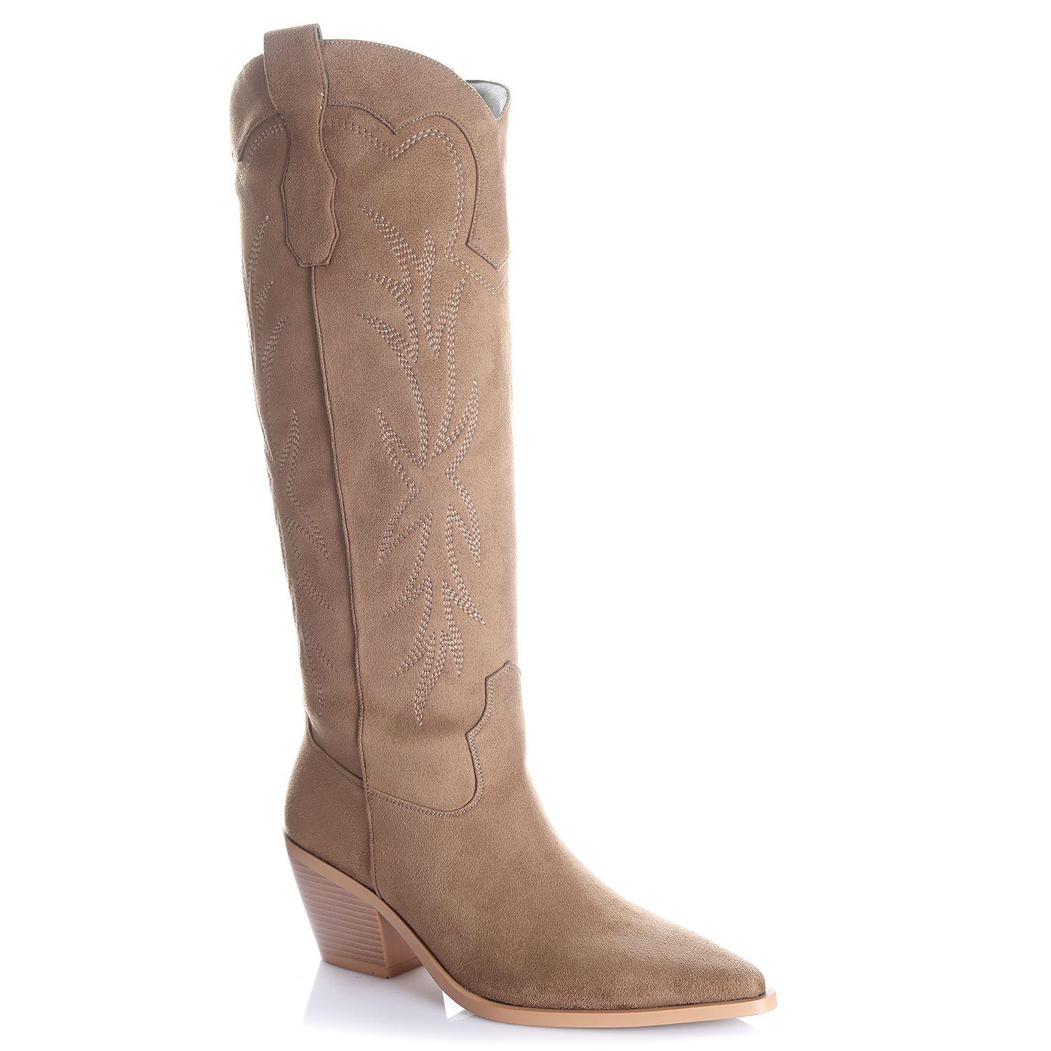 Bota Mujer Beige Via Uno 12512315-3