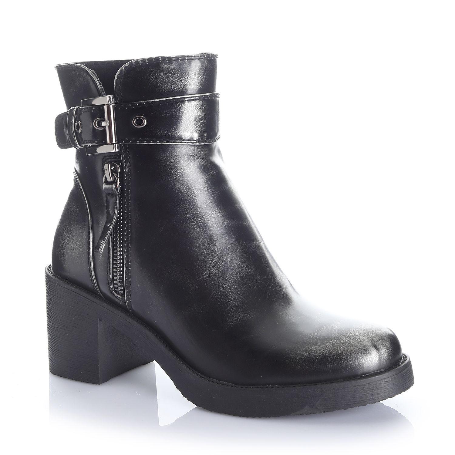 Botin Mujer Negro Via Uno 12532408-3