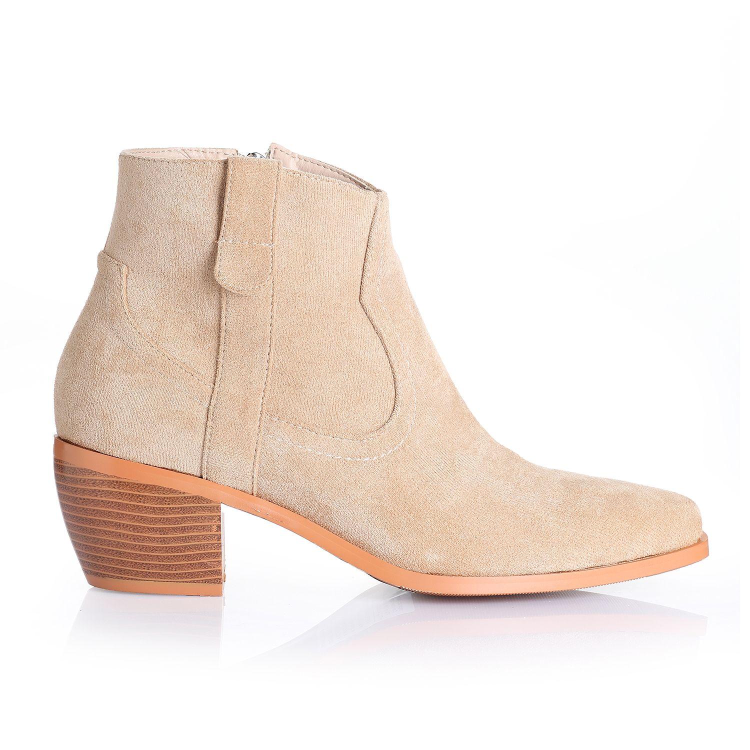 Botin Mujer Beige Via Uno 12411401-0