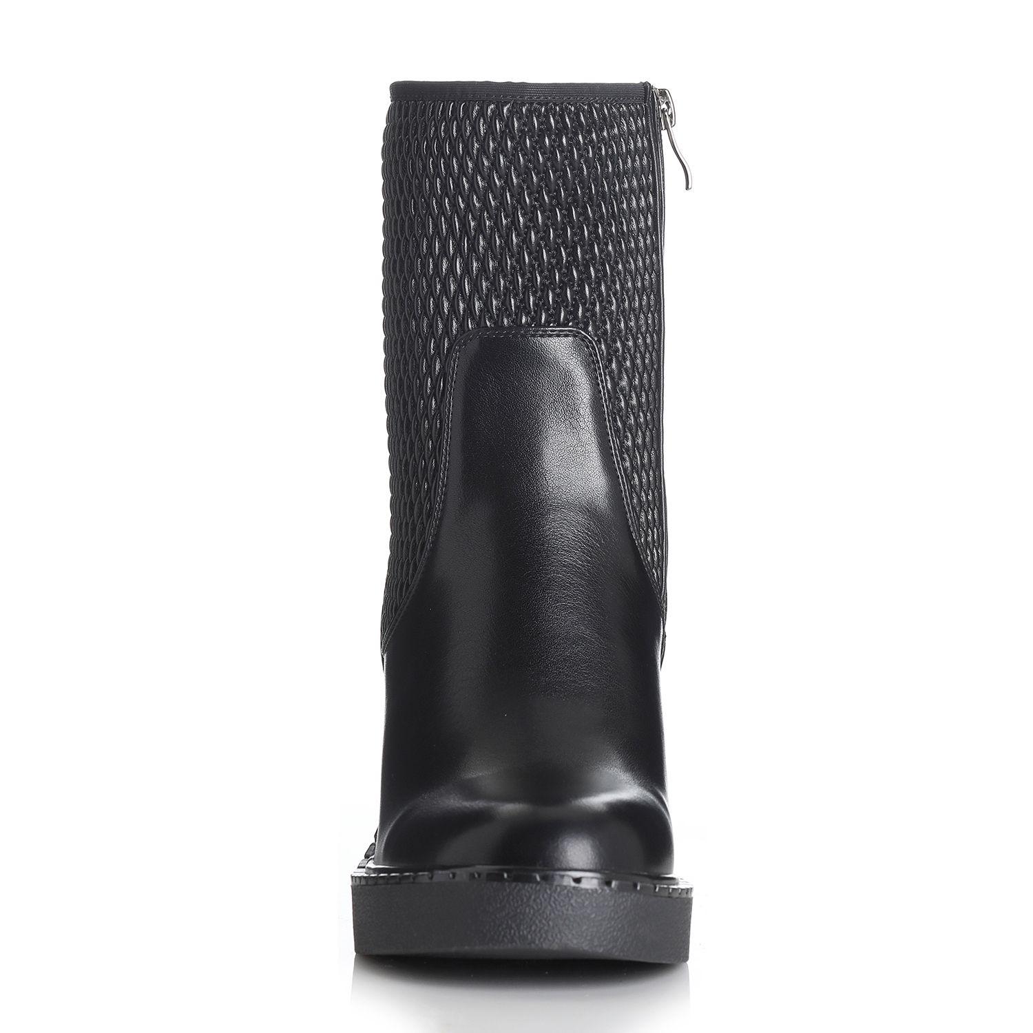 Botin Mujer Negro Via Uno 12433419-2