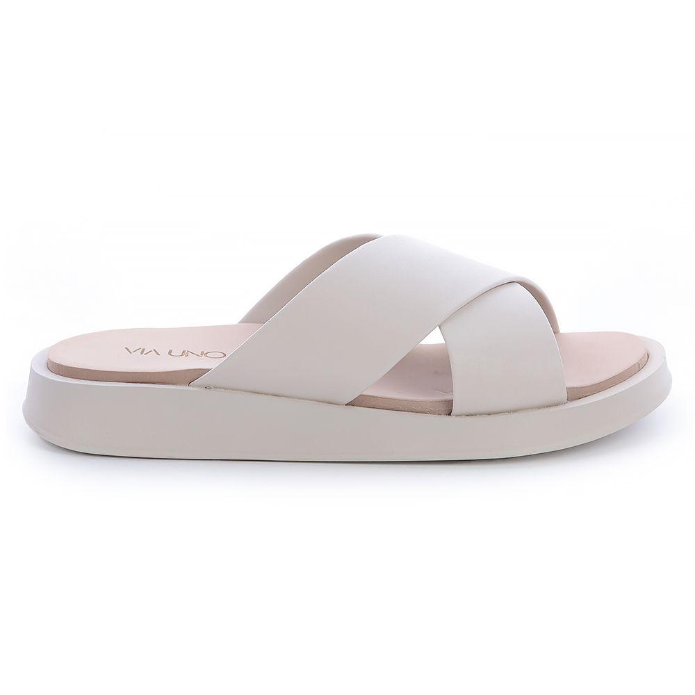 Sandalia Mujer Crema Via Uno 22541603-0