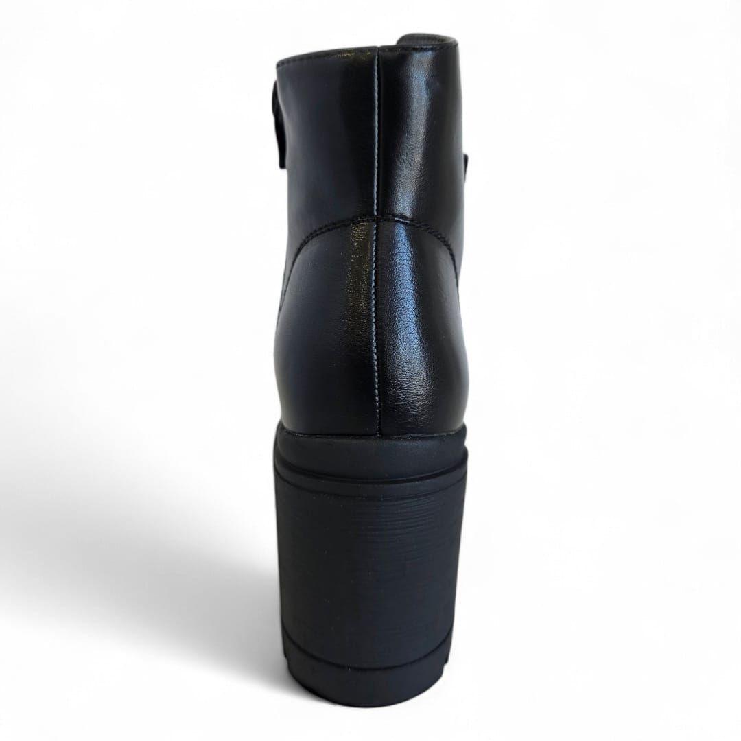 Botin Mujer Via Uno WestWinter Falcon Negro-1