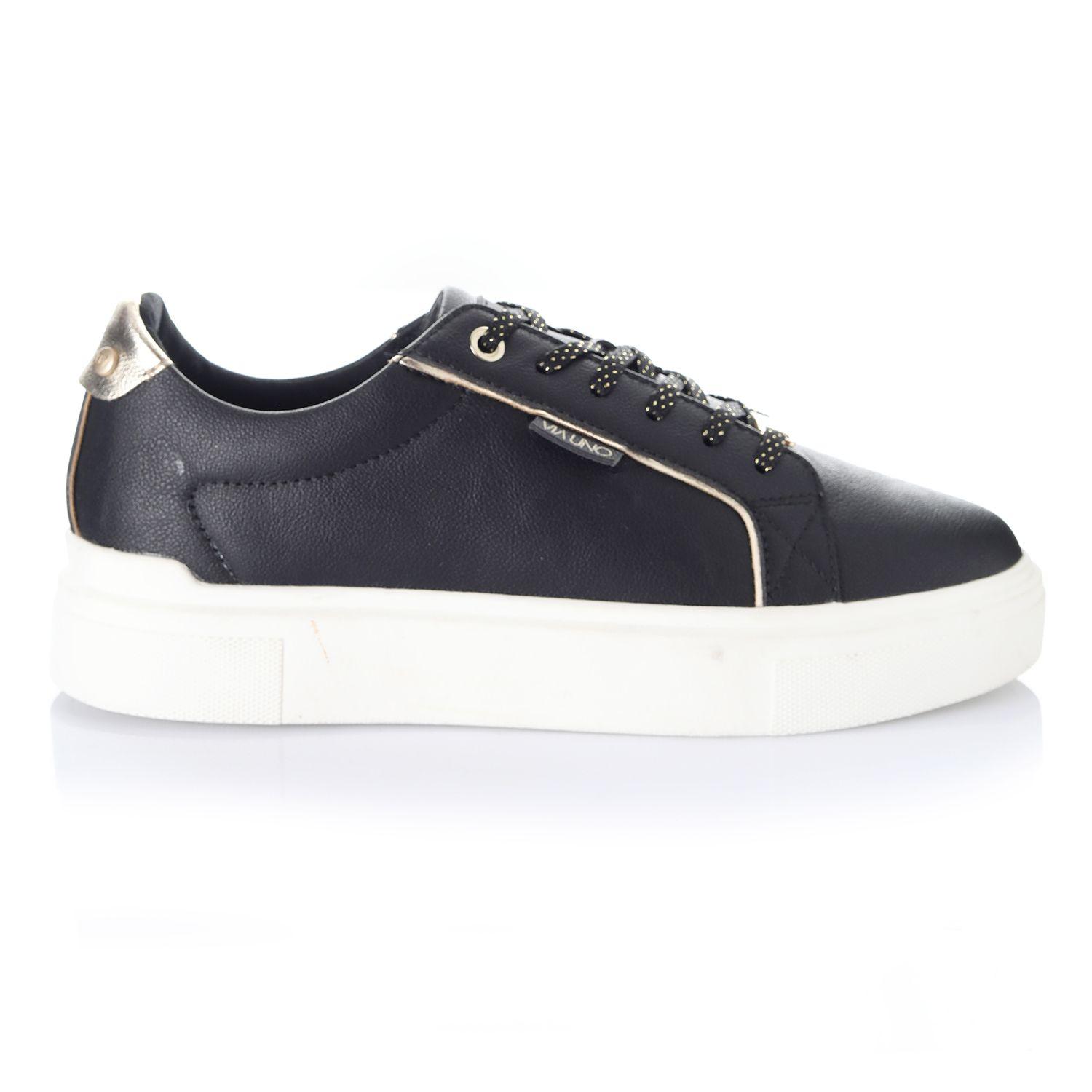 Zapatilla Mujer Negro Via Uno 12541712-0