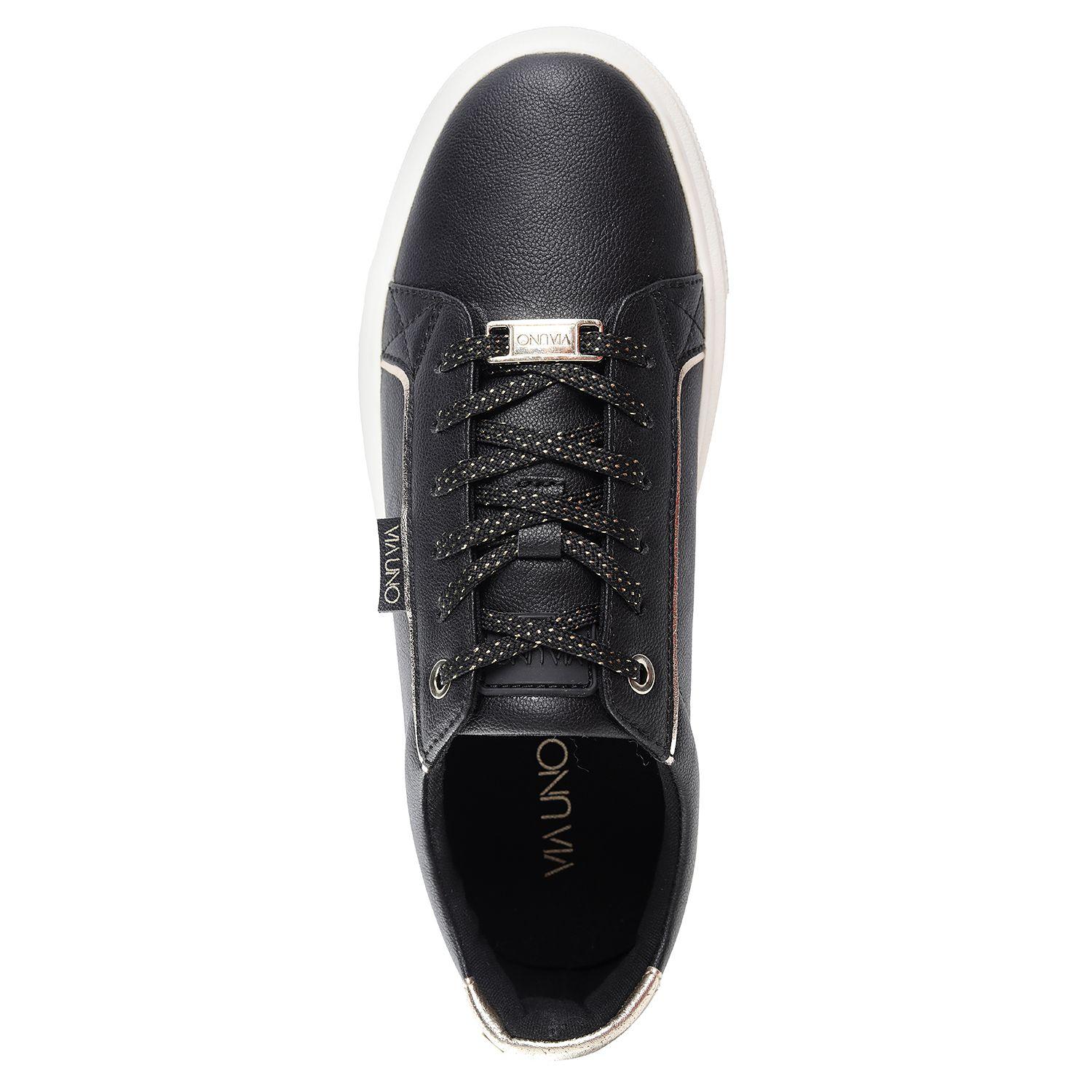 Zapatilla Mujer Negro Via Uno 12541712-2